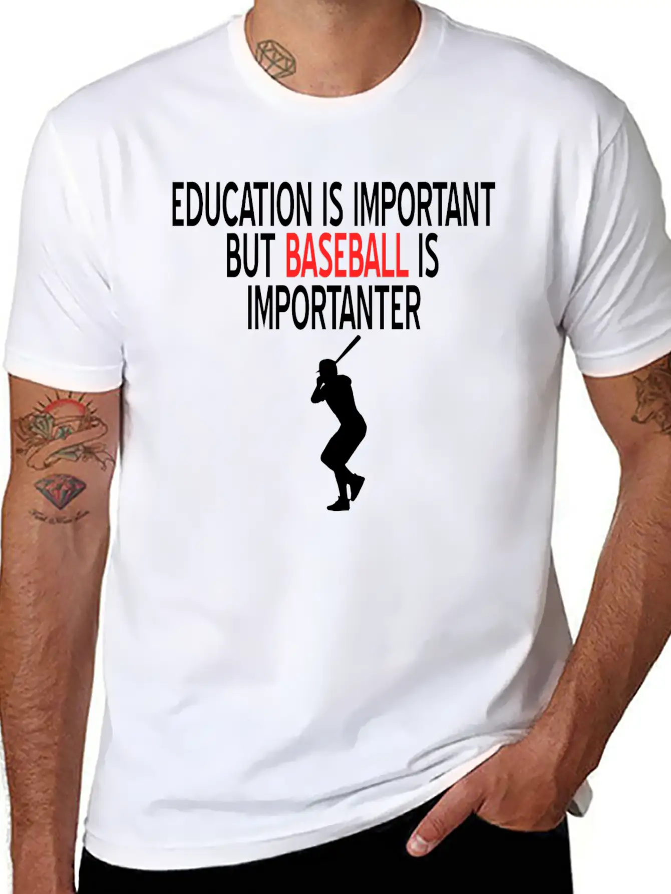 Baseball Bat Hibby Baseball Players Gift Idea Soft Cotton Short Sleeve Tee ¨C Unisex Wardrobe Staple