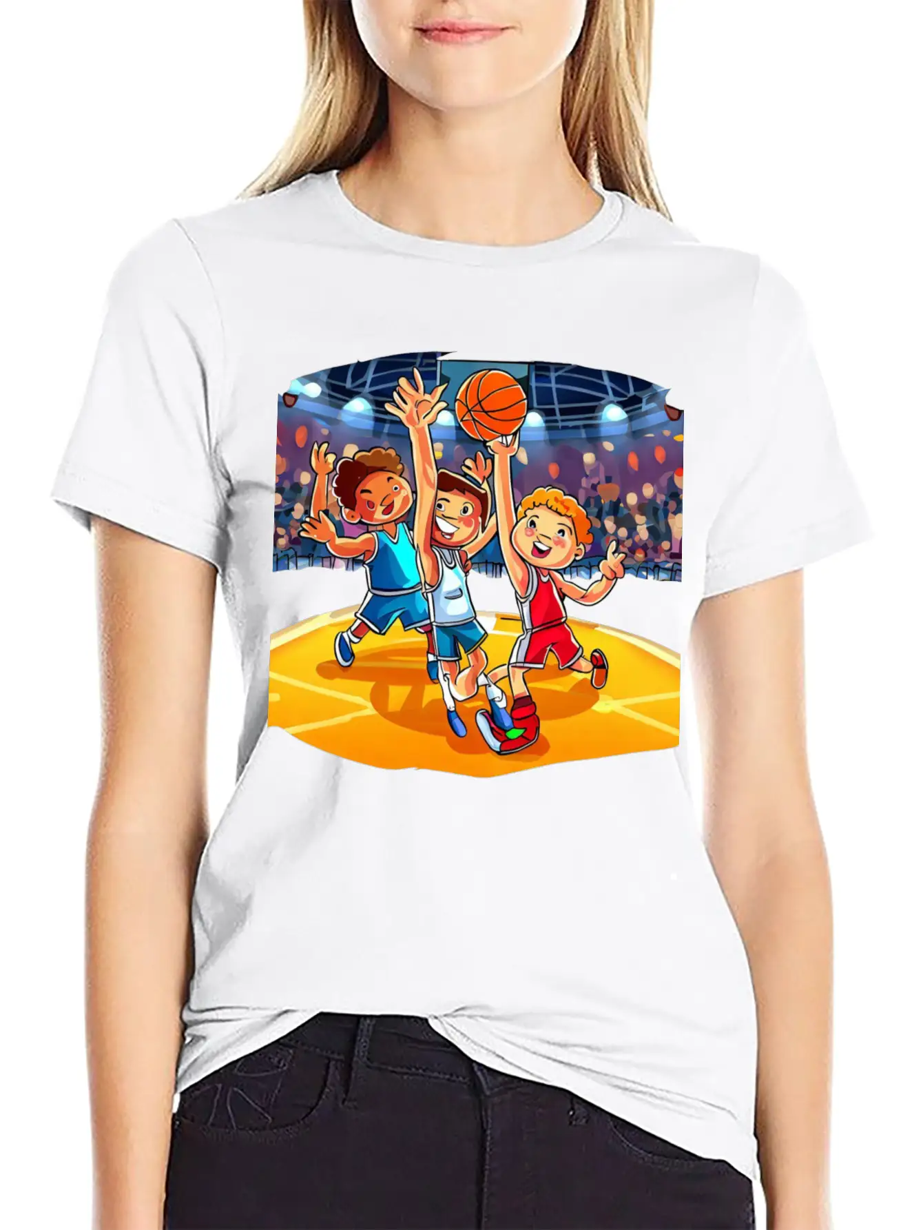 Basketball Tournament Basic Graphic T-Shirt ¨C Daily Comfort In Soft Cotton