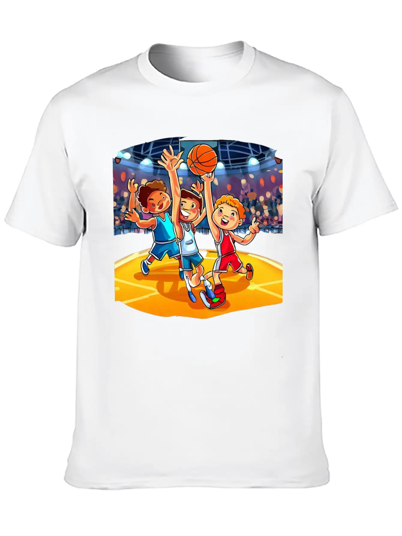 Basketball Tournament Basic Graphic T-Shirt ¨C Daily Comfort In Soft Cotton