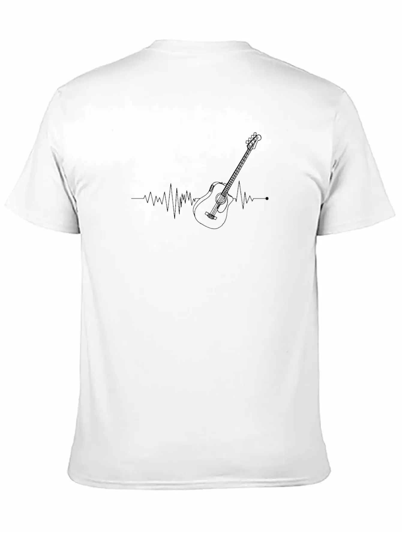Bass Guitar Notes Heartbeat - Bass Guitar - Bass Basic Graphic T-Shirt ¨C Daily Comfort In Soft Cotton