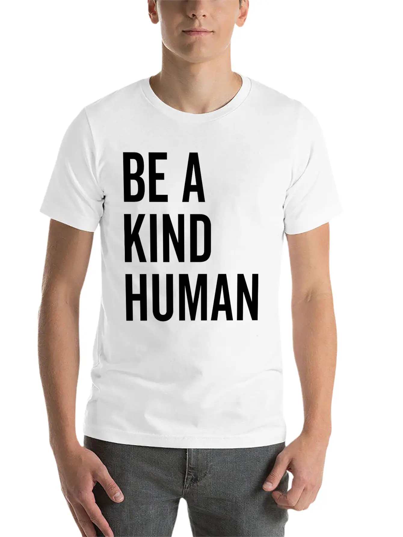 Be A Kind Human Basic Graphic T-Shirt ¨C Daily Comfort In Soft Cotton
