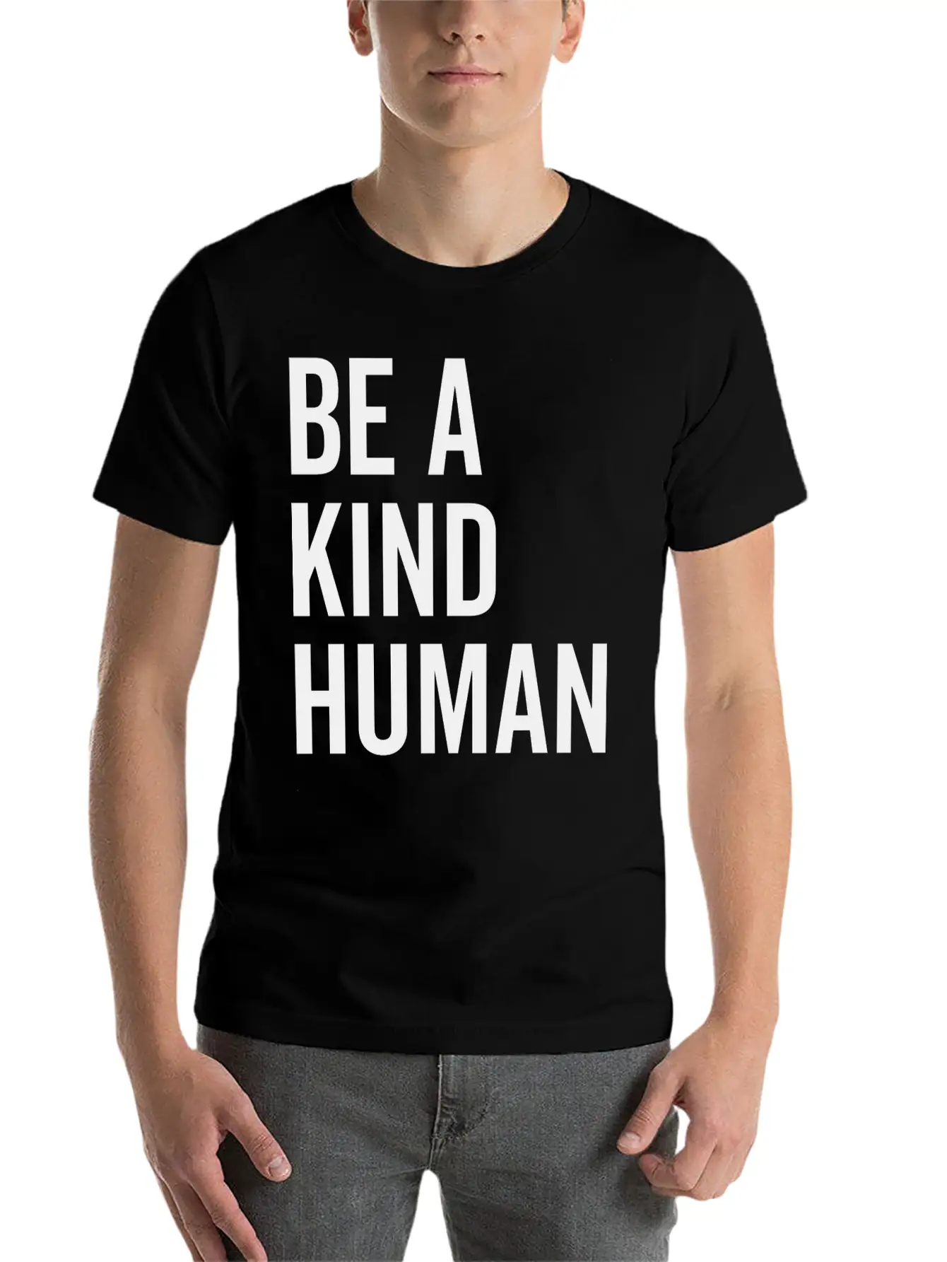 Be A Kind Human Basic Graphic T-Shirt ¨C Daily Comfort In Soft Cotton
