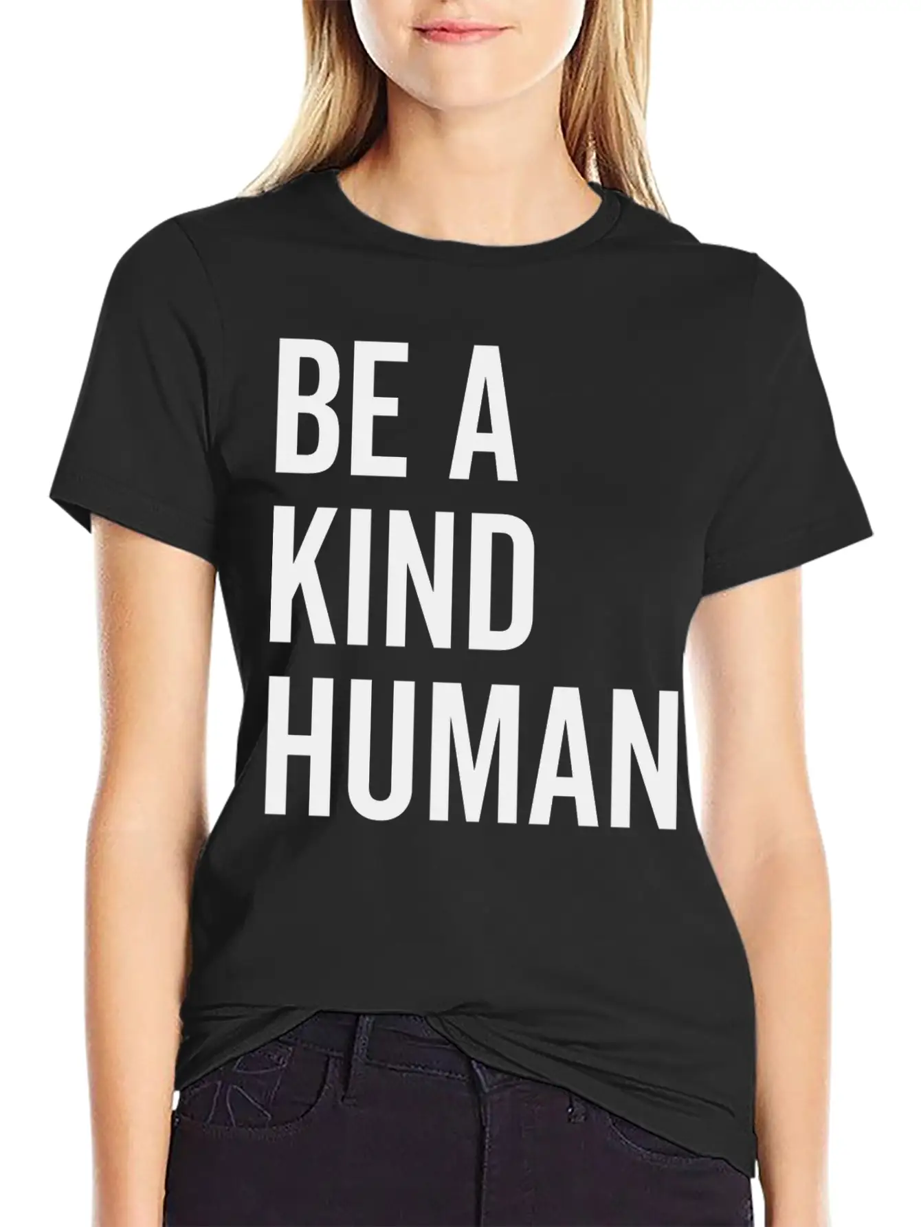 Be A Kind Human Basic Graphic T-Shirt ¨C Daily Comfort In Soft Cotton