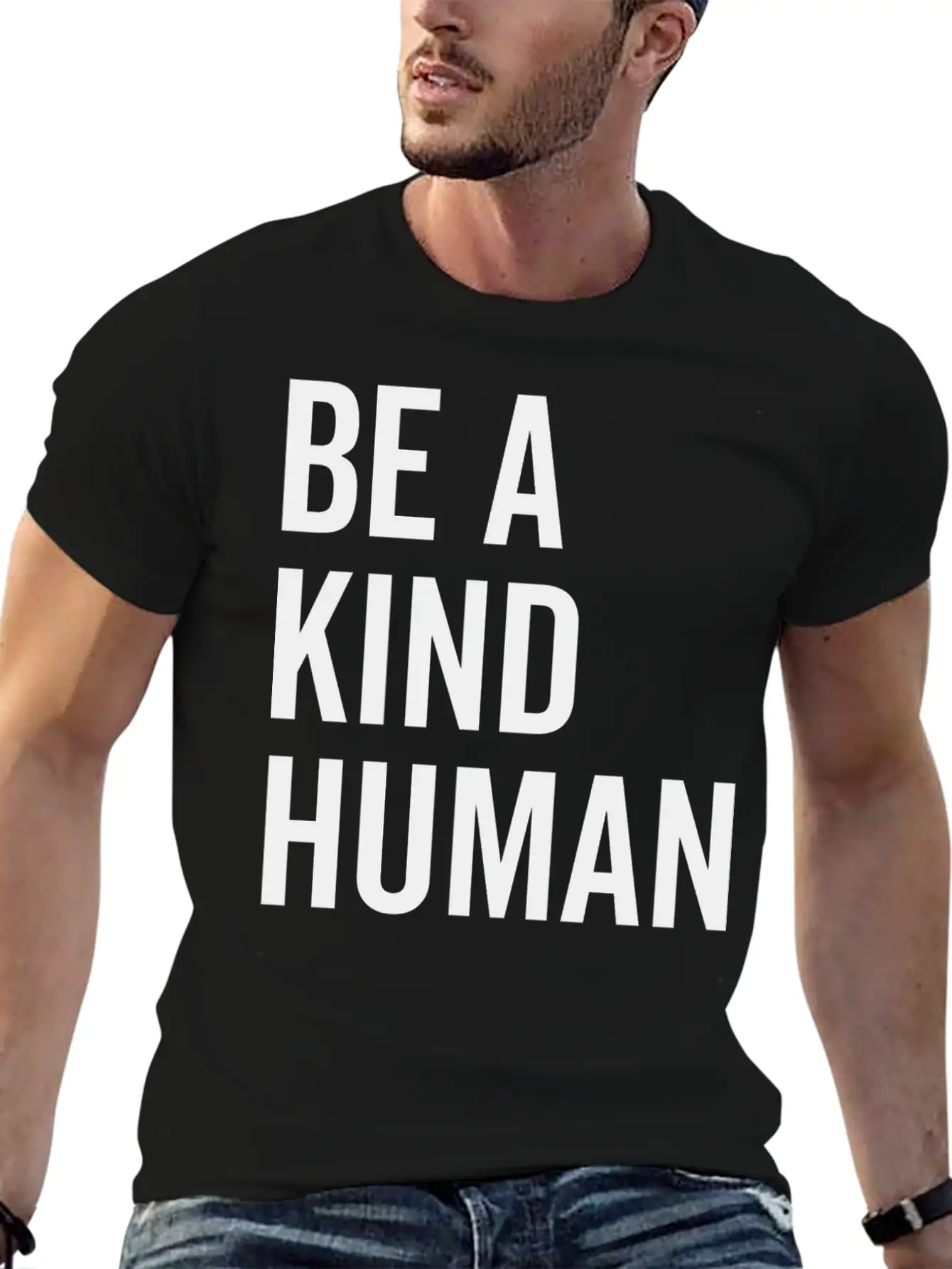 Be A Kind Human Basic Graphic T-Shirt ¨C Daily Comfort In Soft Cotton