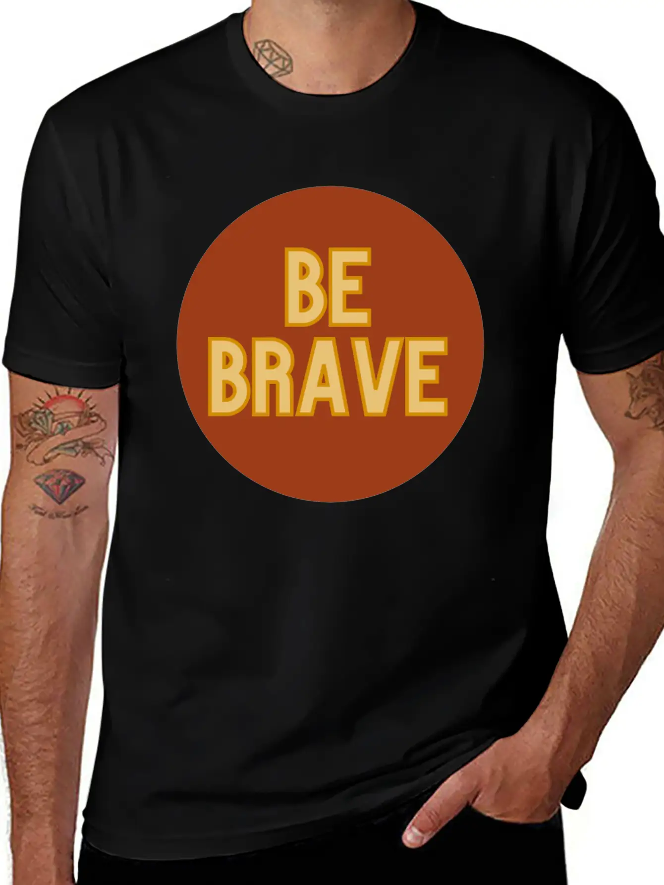Be Brave Essential Cotton Tee For Daily Outfits ¨C Unisex Style