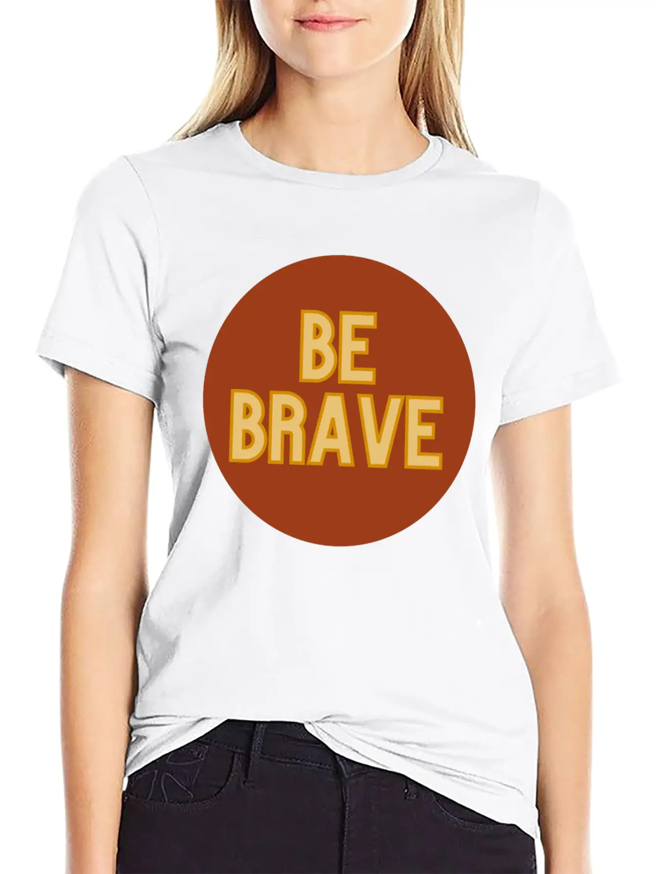 Be Brave Essential Cotton Tee For Daily Outfits ¨C Unisex Style
