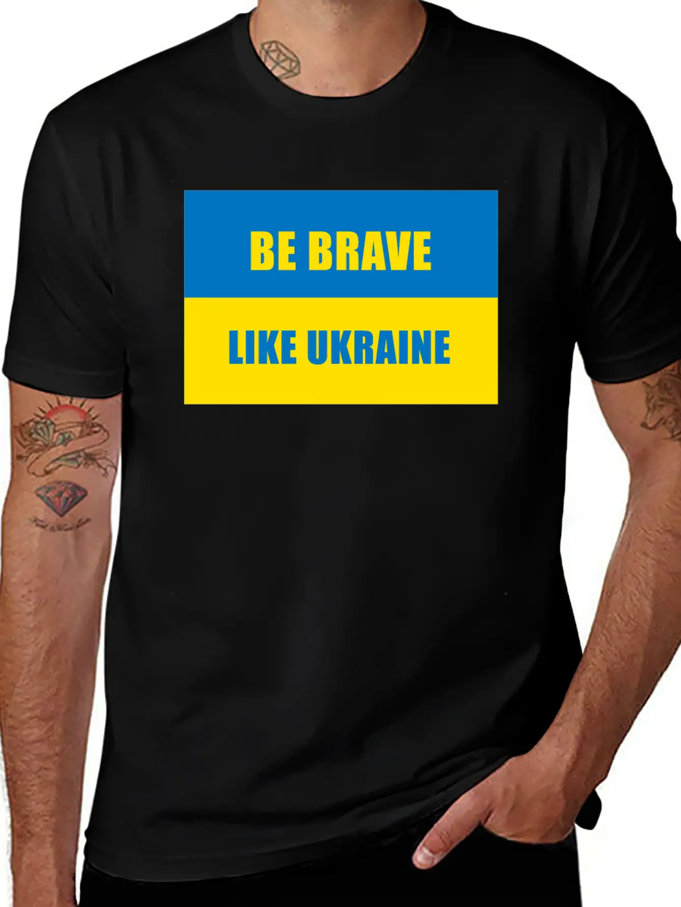 Be Brave Like Ukraine Basic Graphic T-Shirt ¨C Daily Comfort In Soft Cotton