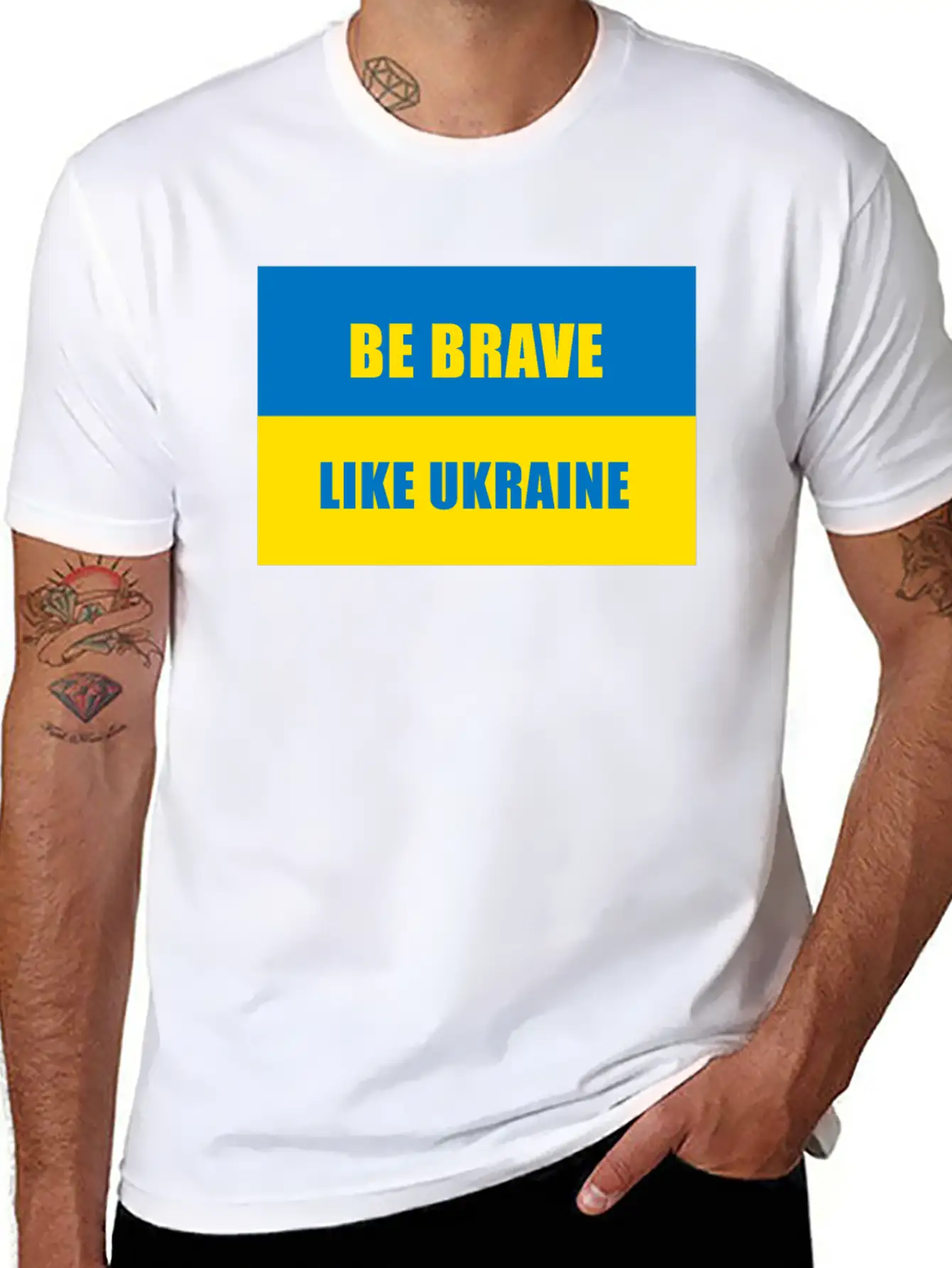 Be Brave Like Ukraine Basic Graphic T-Shirt ¨C Daily Comfort In Soft Cotton