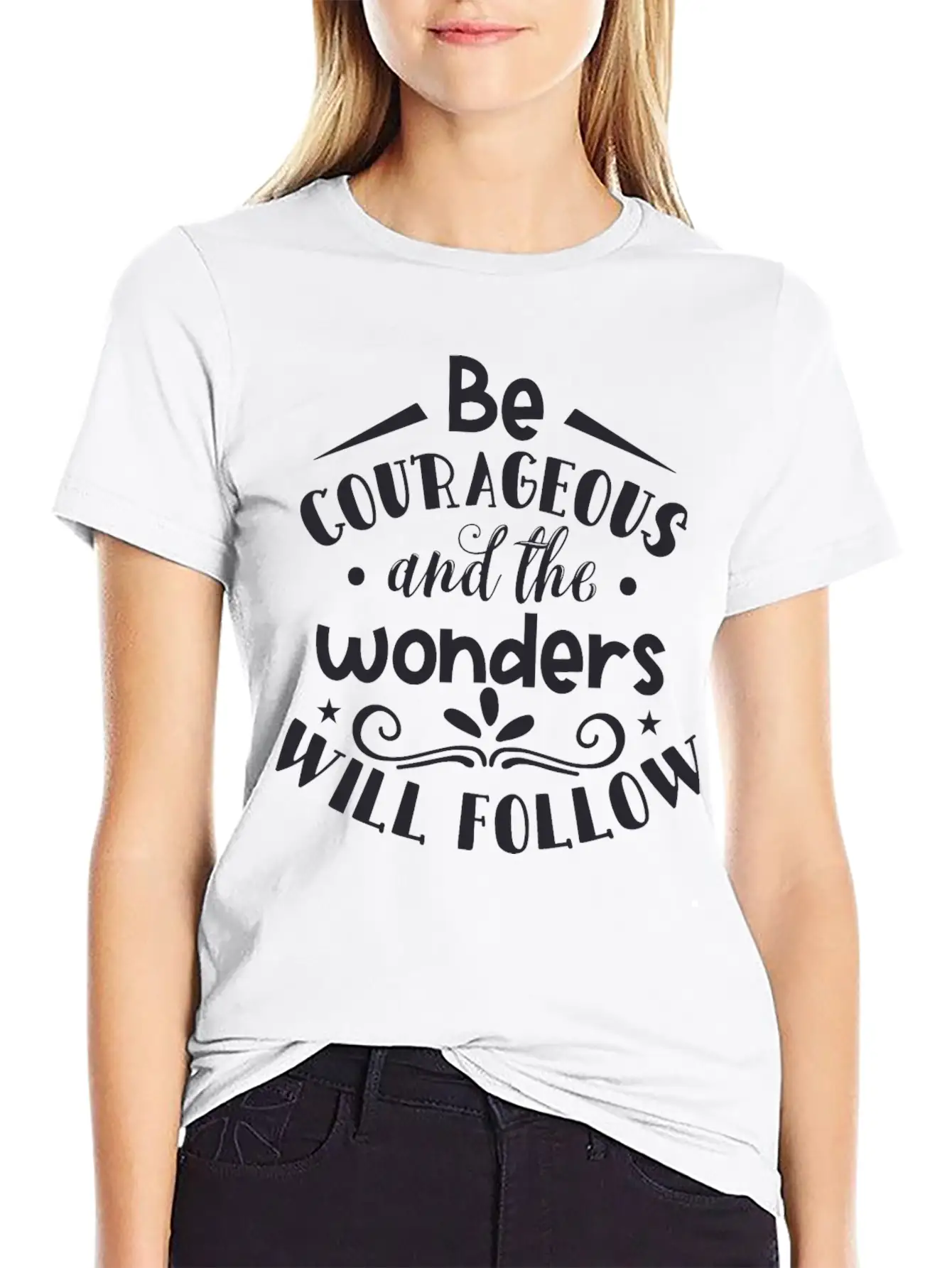 Be Courageous And The Wonders Soft Cotton Short Sleeve Tee ¨C Unisex Wardrobe Staple