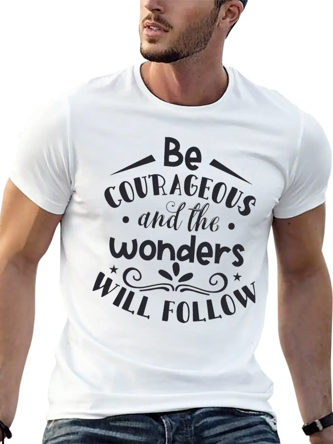 Be Courageous And The Wonders Soft Cotton Short Sleeve Tee ¨C Unisex Wardrobe Staple