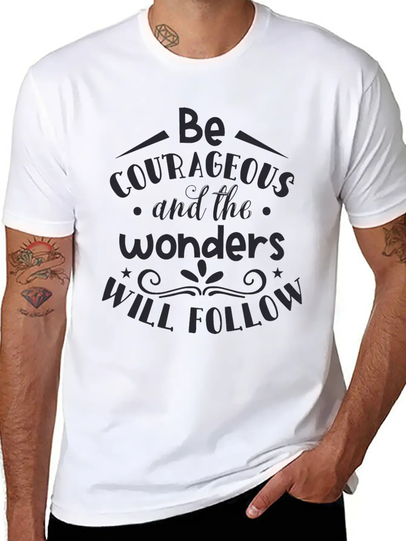 Be Courageous And The Wonders Soft Cotton Short Sleeve Tee ¨C Unisex Wardrobe Staple