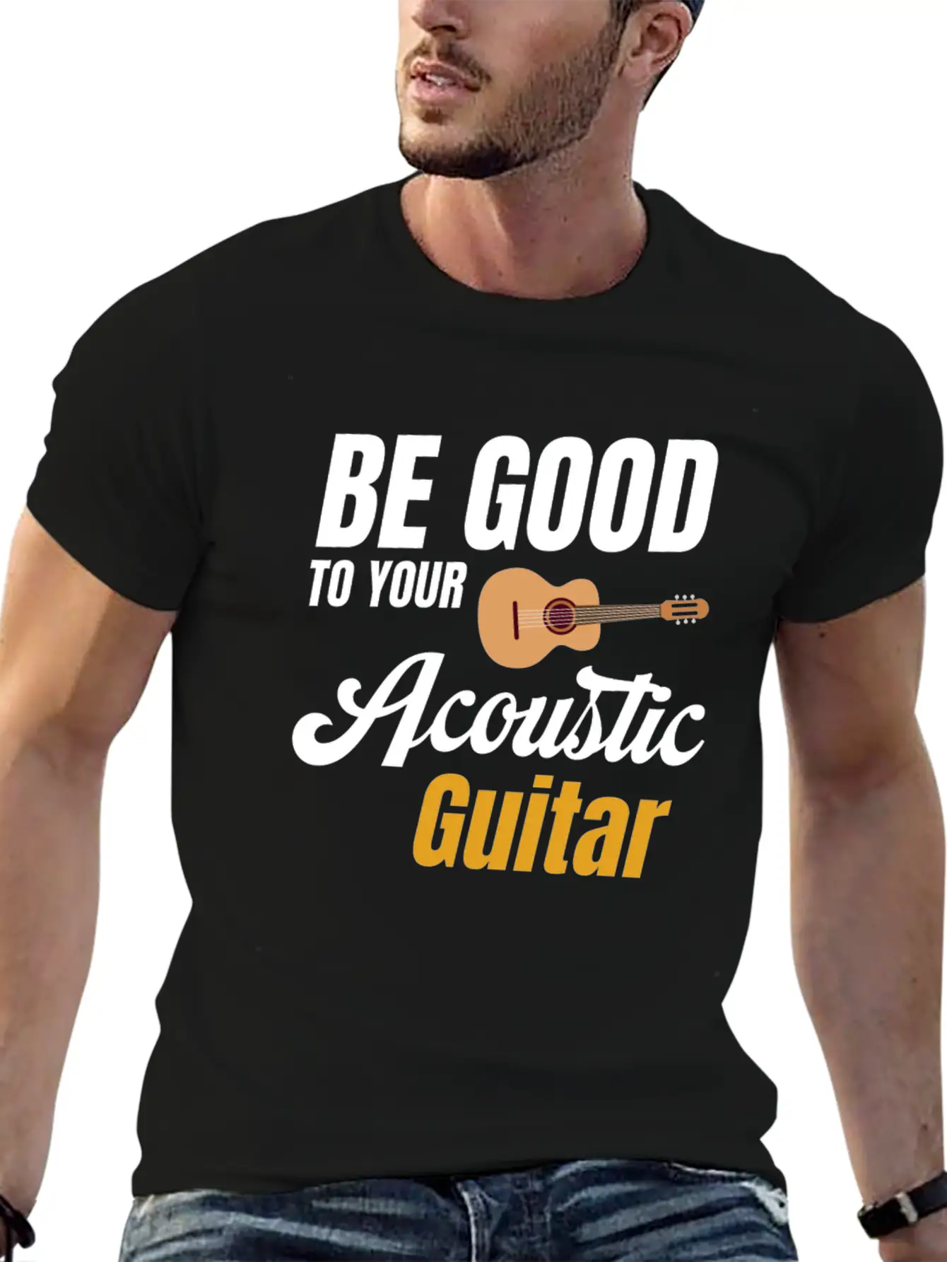 Be Good To Your Wood Acoustic Guitar Lover Band Soft Cotton Short Sleeve Tee ¨C Unisex Wardrobe Staple