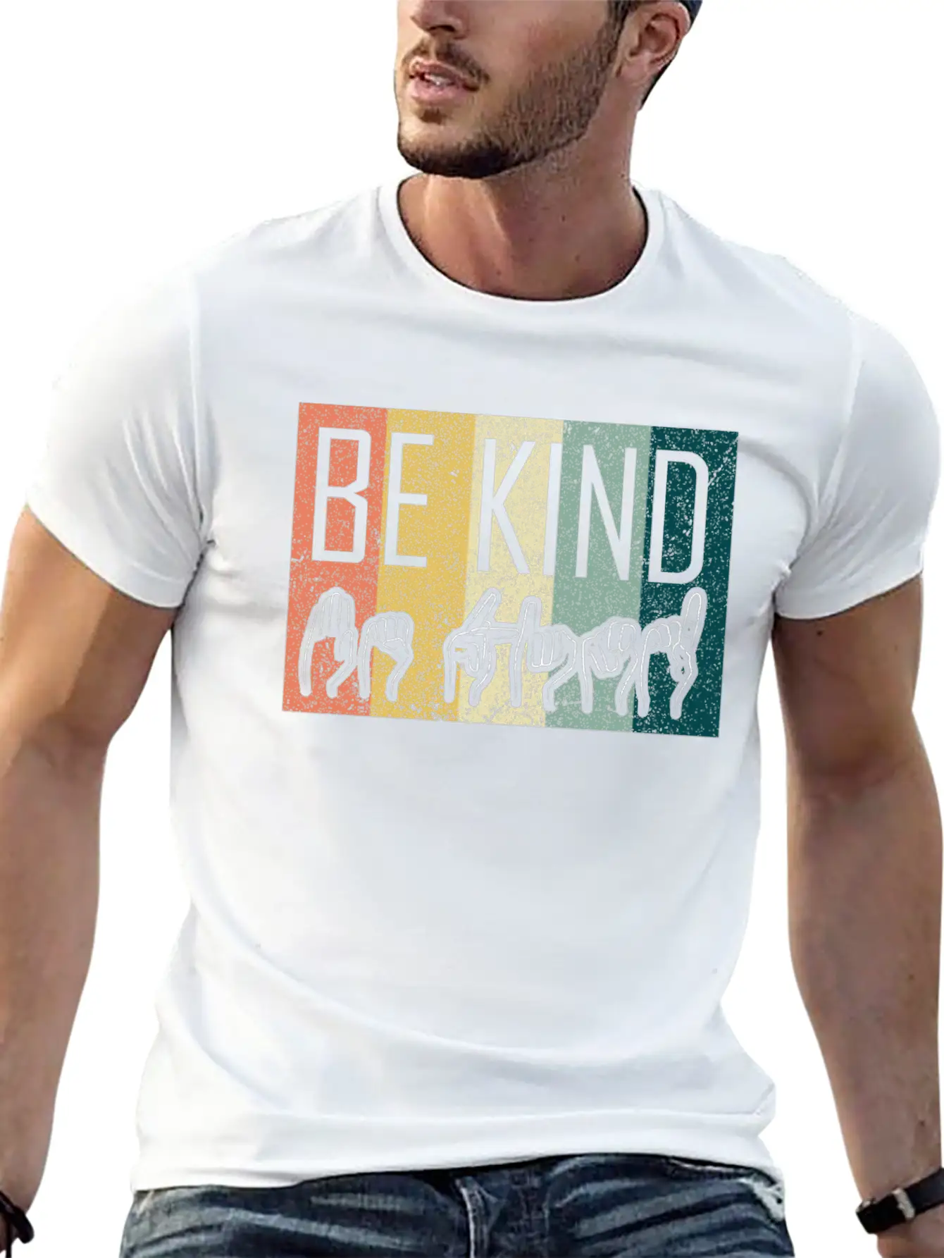 Be Kind ASL Sign Language T-Shirt Alphabet Gift Essential Cotton Tee For Daily Outfits ¨C Unisex Style
