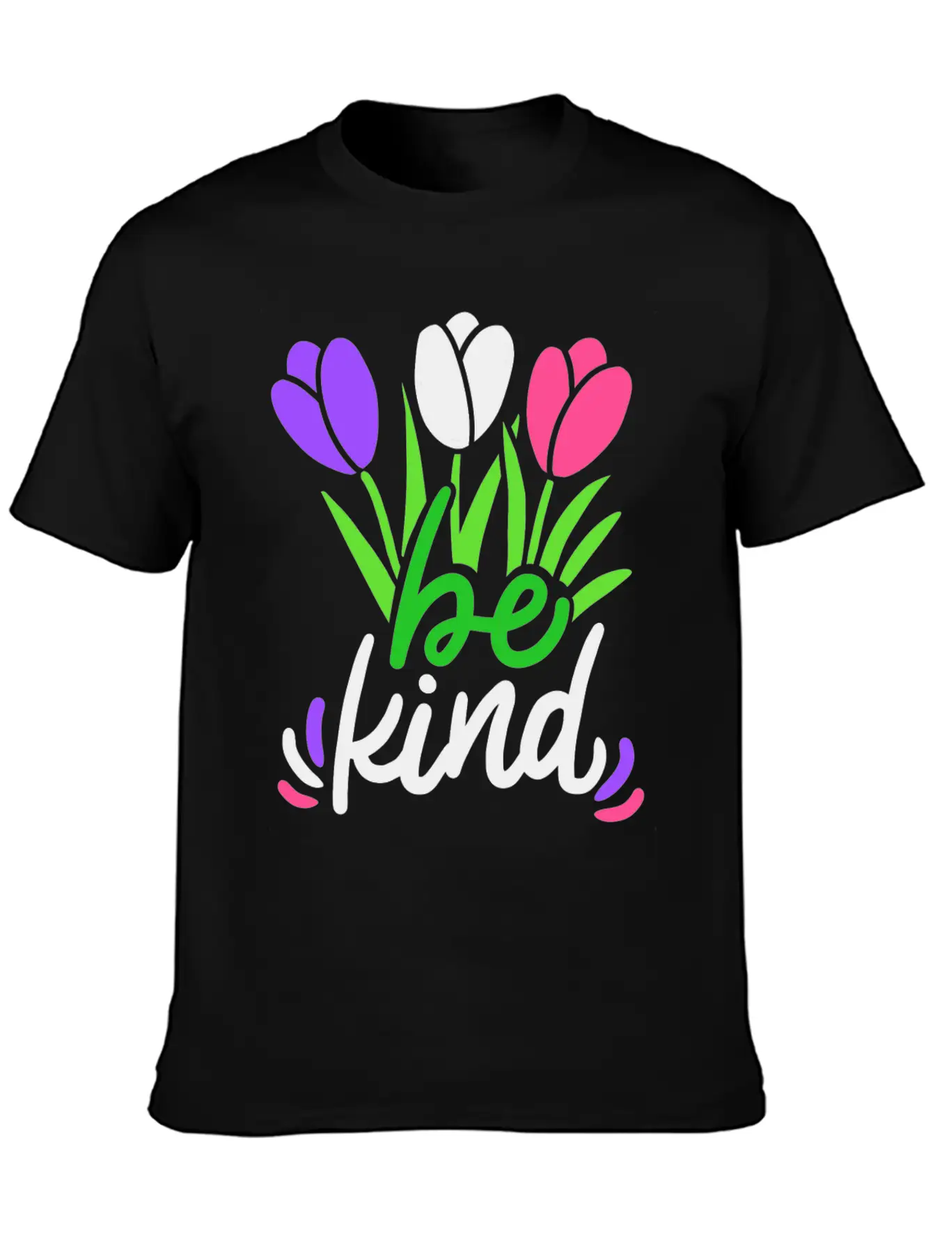 Be Kind Flower Basic Graphic T-Shirt ¨C Daily Comfort In Soft Cotton