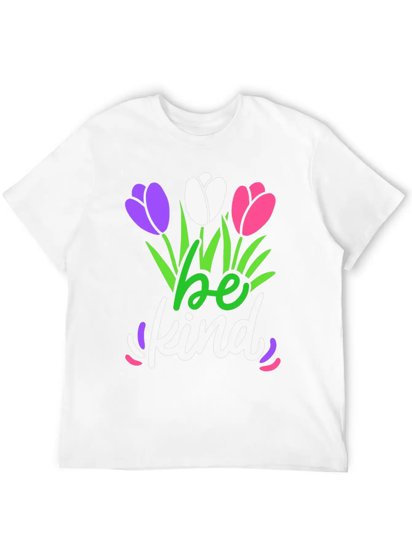 Be Kind Flower Basic Graphic T-Shirt ¨C Daily Comfort In Soft Cotton