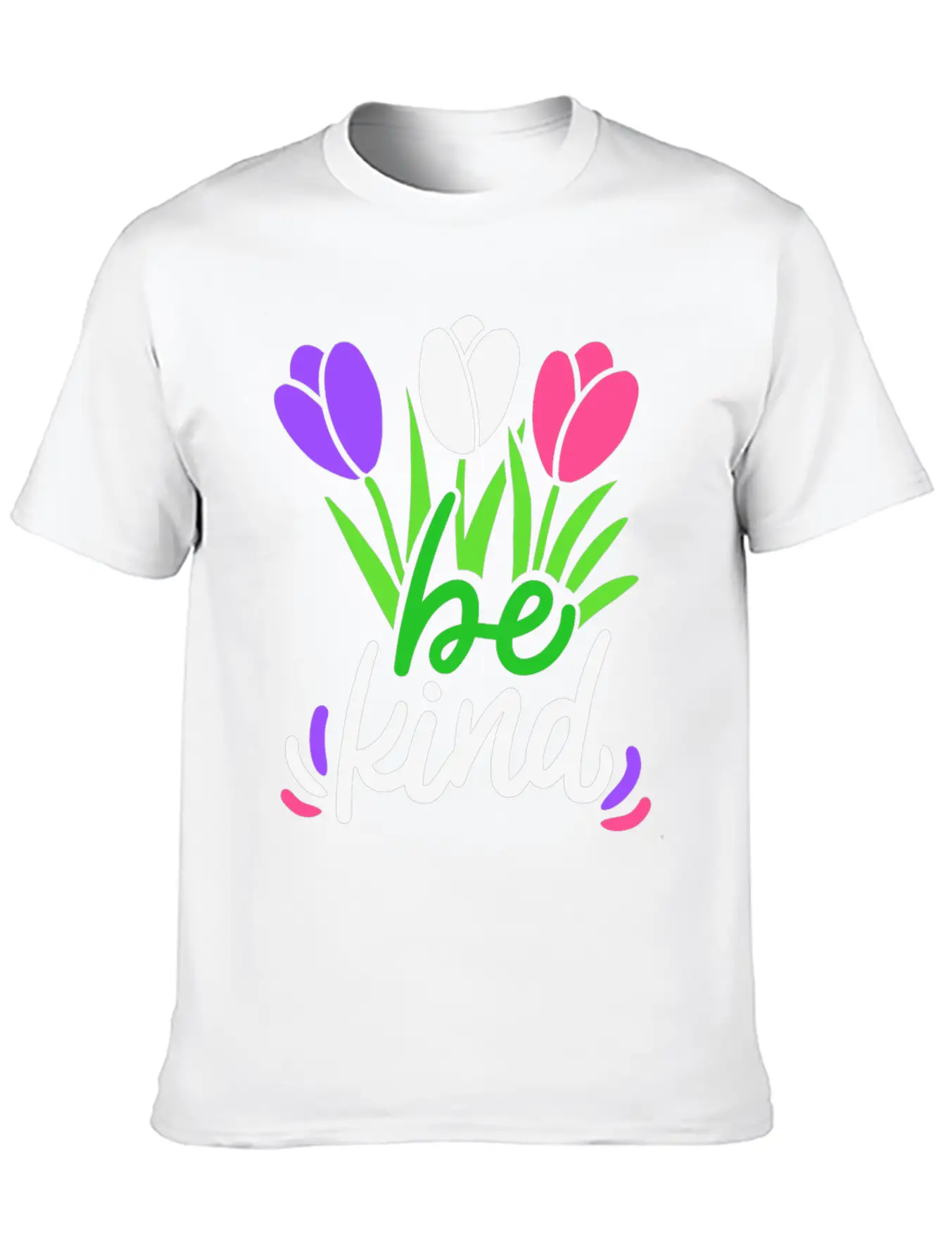 Be Kind Flower Basic Graphic T-Shirt ¨C Daily Comfort In Soft Cotton