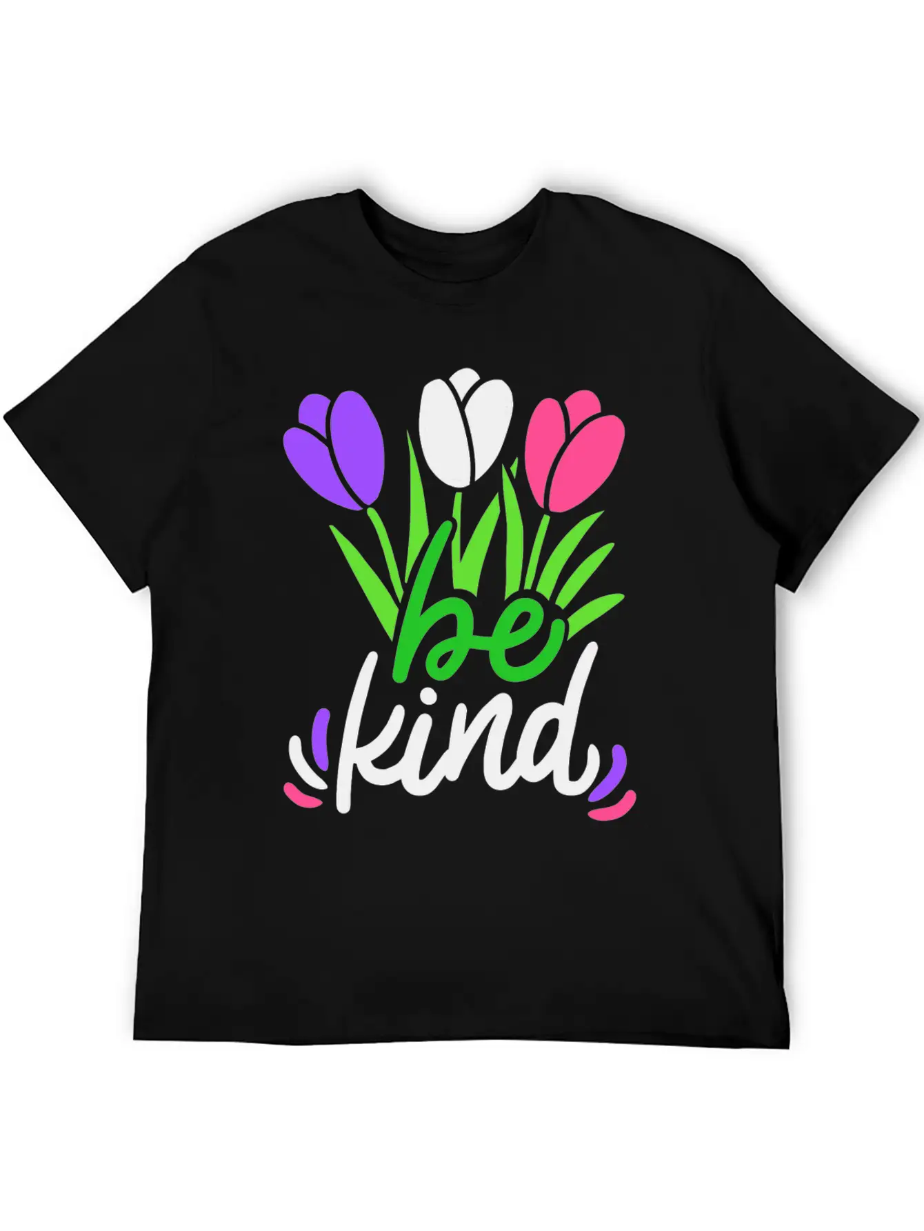 Be Kind Flower Basic Graphic T-Shirt ¨C Daily Comfort In Soft Cotton