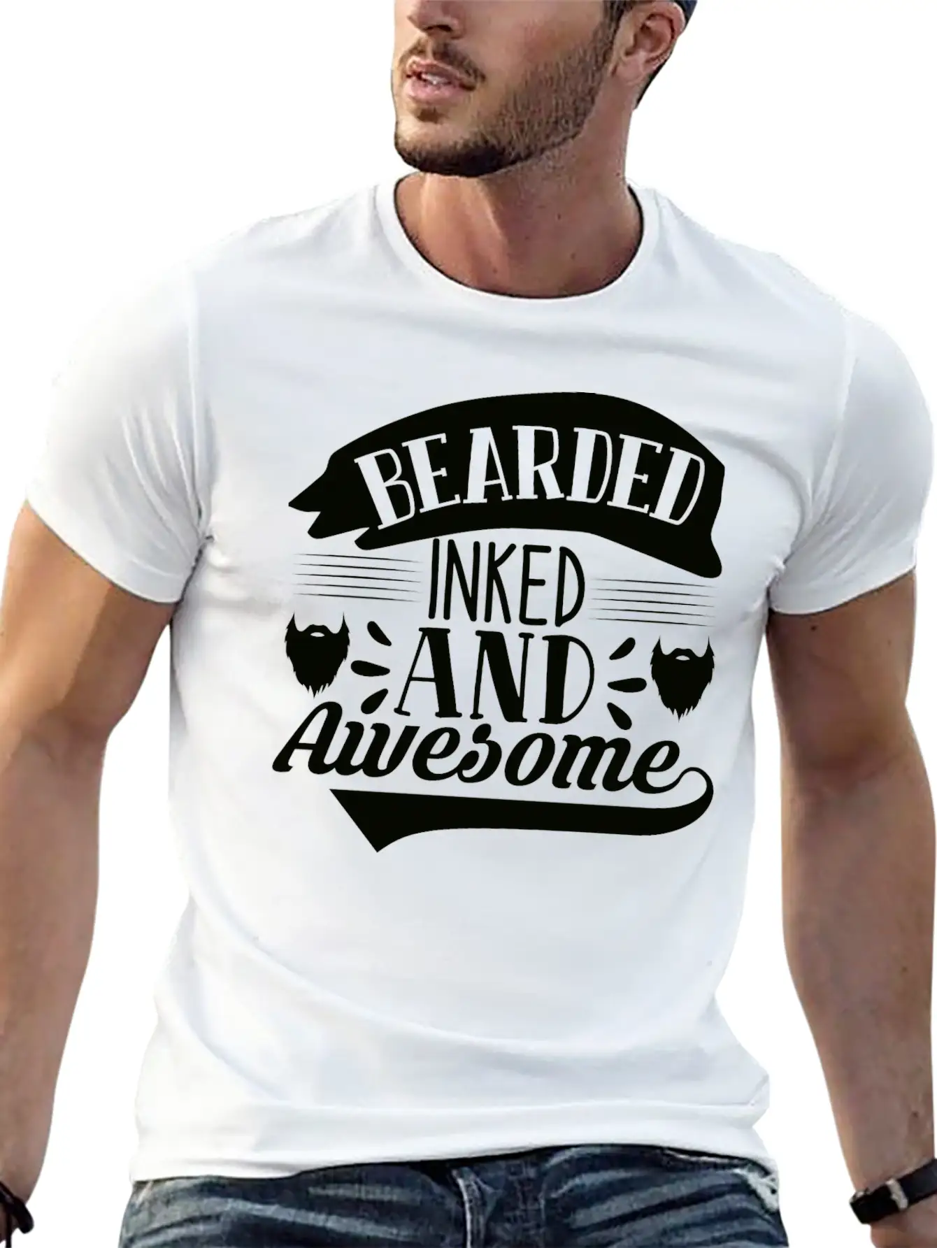 Bearded Inked And Awesome Soft Cotton Short Sleeve Tee ¨C Unisex Wardrobe Staple
