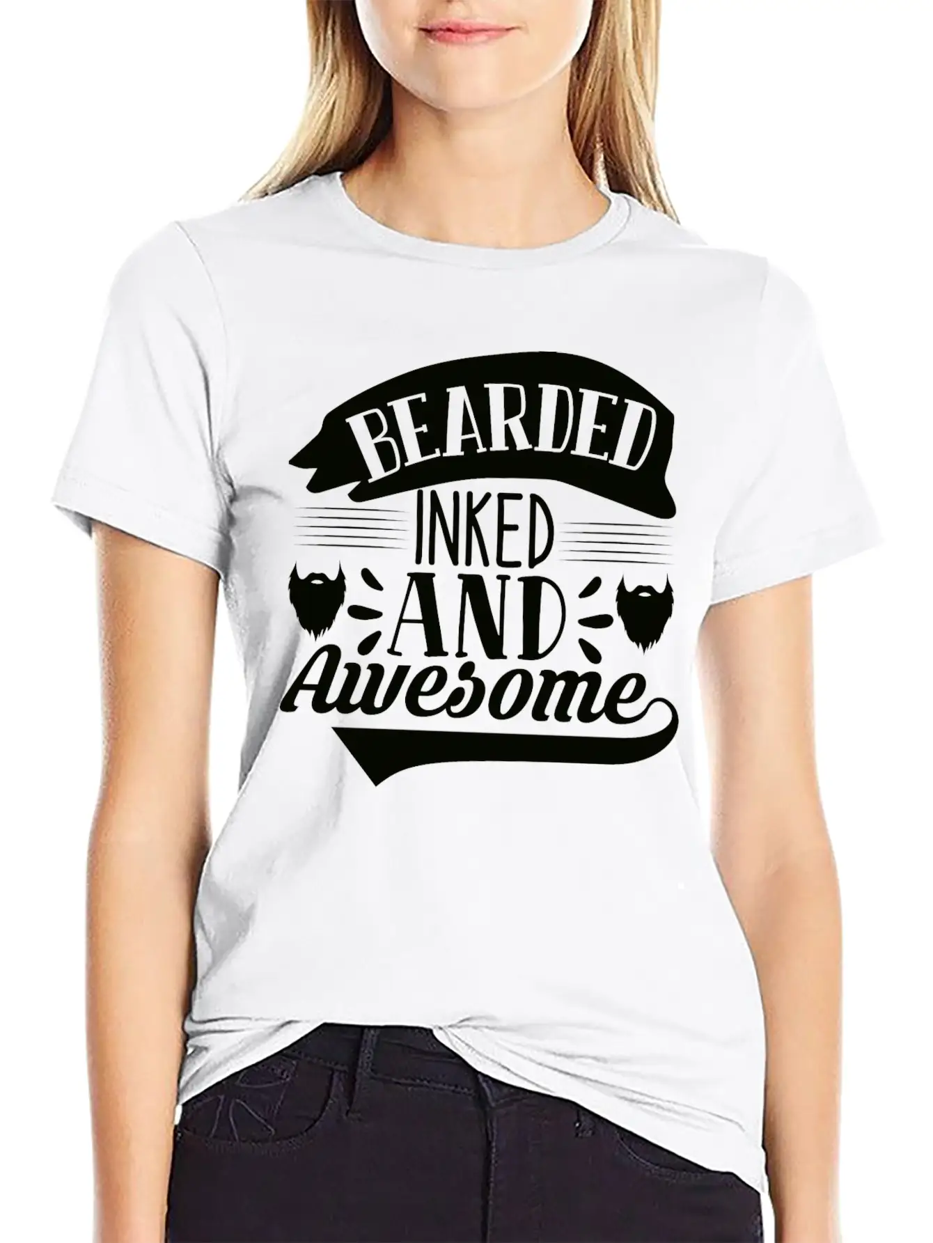 Bearded Inked And Awesome Soft Cotton Short Sleeve Tee ¨C Unisex Wardrobe Staple