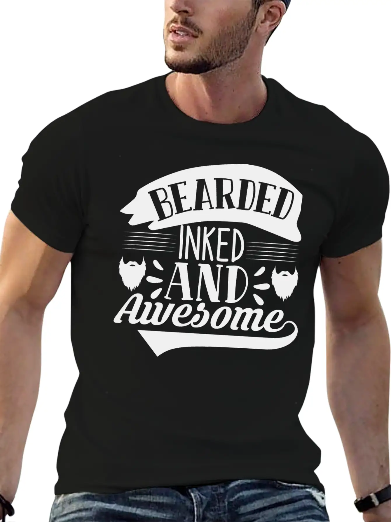 Bearded Inked And Awesome Soft Cotton Short Sleeve Tee ¨C Unisex Wardrobe Staple
