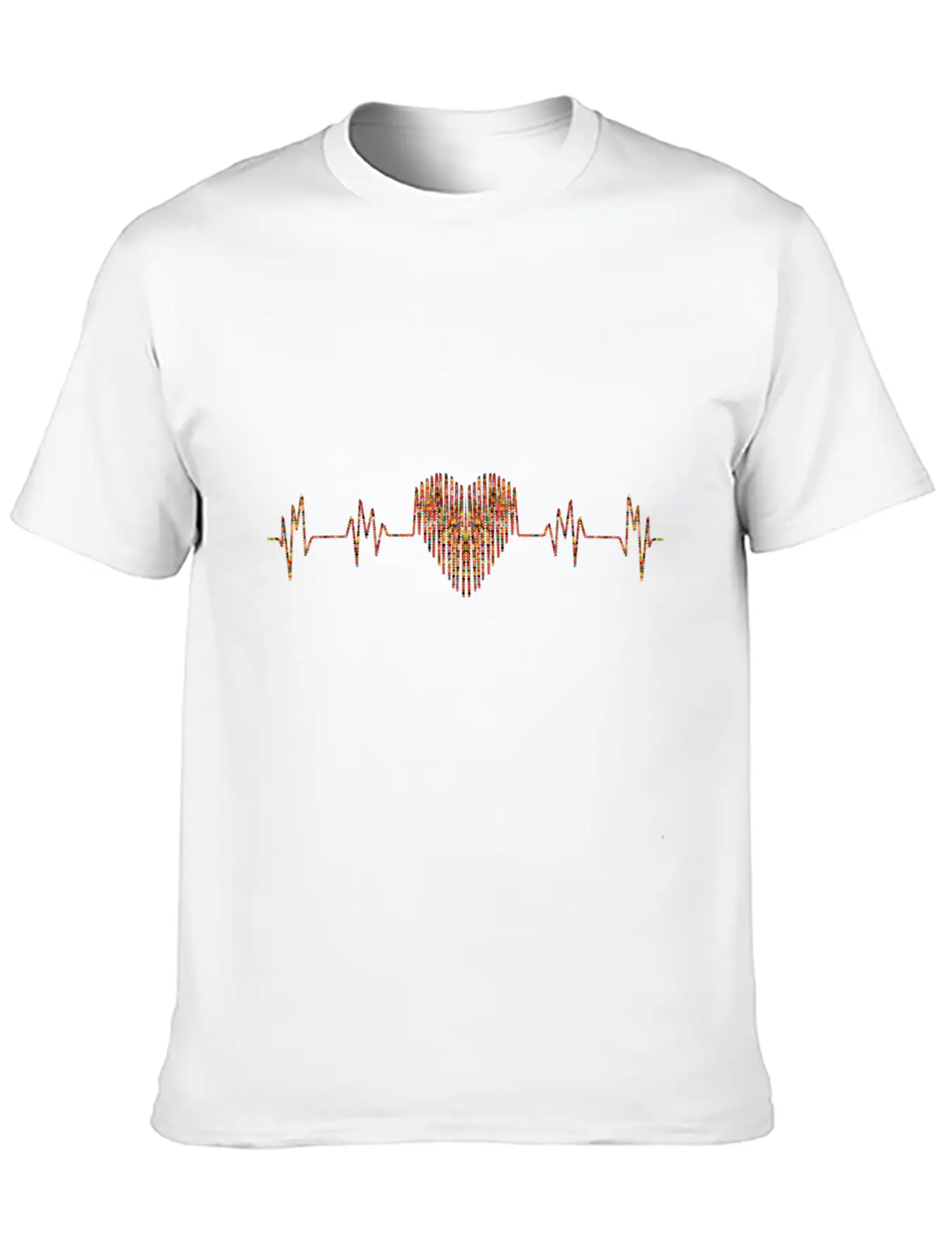 Beautiful Heartbeat Love Heart Design Soft Cotton Short Sleeve Tee ¨C Unisex Wardrobe Staple