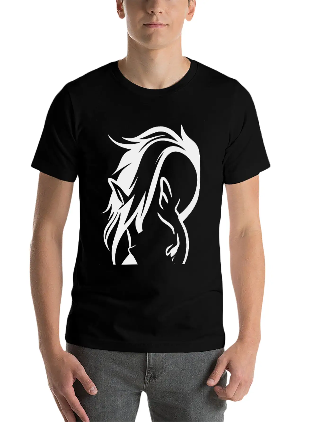 Beautiful Horse Essential Cotton Tee For Daily Outfits ¨C Unisex Style