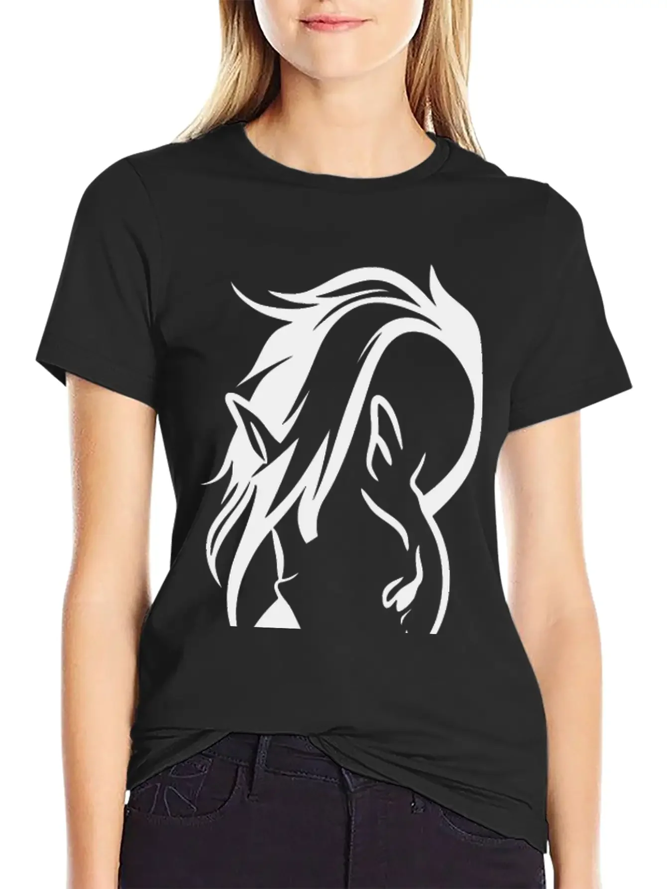 Beautiful Horse Essential Cotton Tee For Daily Outfits ¨C Unisex Style