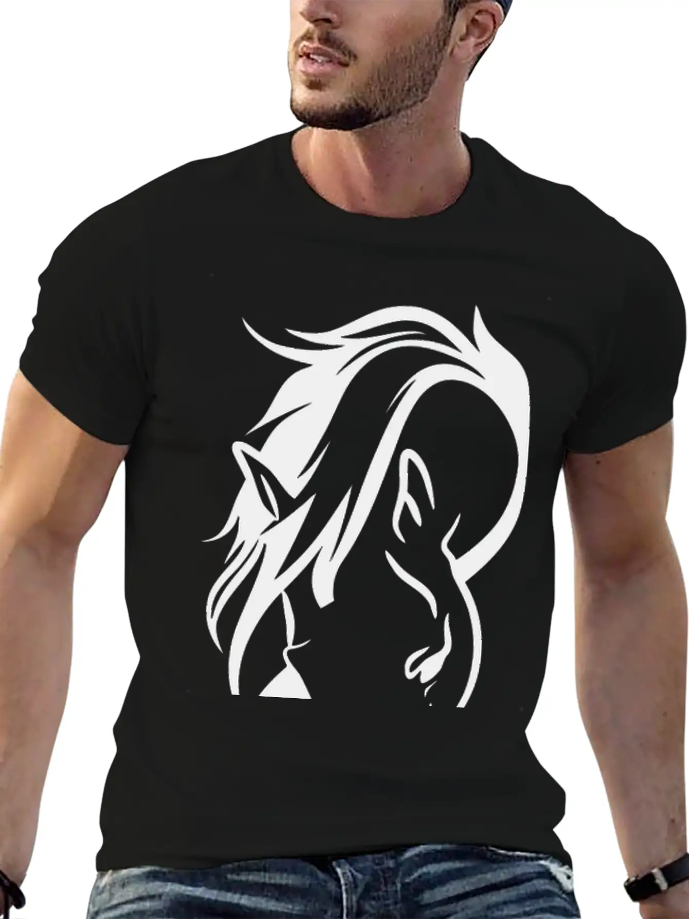 Beautiful Horse Essential Cotton Tee For Daily Outfits ¨C Unisex Style