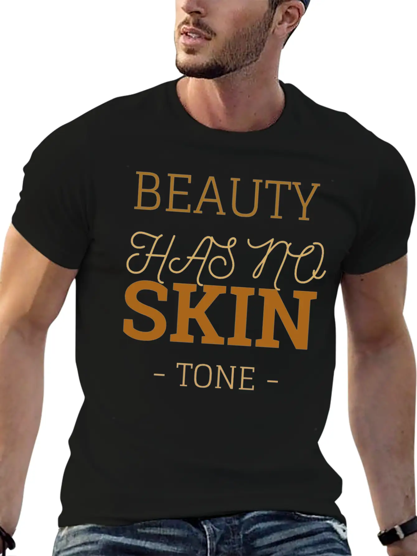 Beauty Has No Skin Tone Essential Cotton Tee For Daily Outfits ¨C Unisex Style