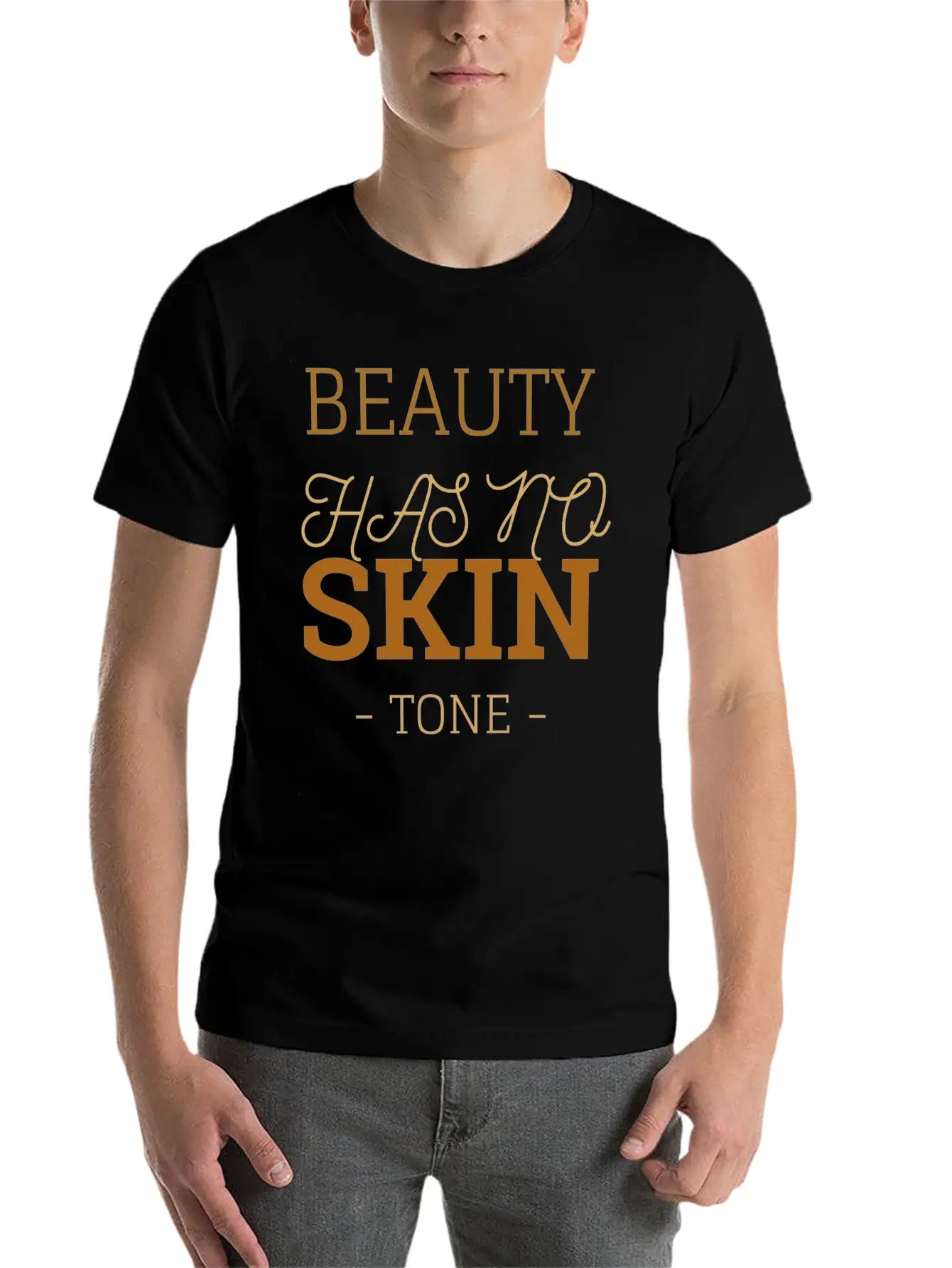 Beauty Has No Skin Tone Essential Cotton Tee For Daily Outfits ¨C Unisex Style