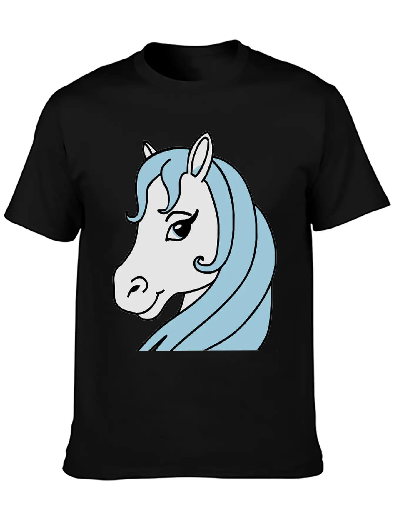 Beauty Horse Head Essential Cotton Tee For Daily Outfits ¨C Unisex Style