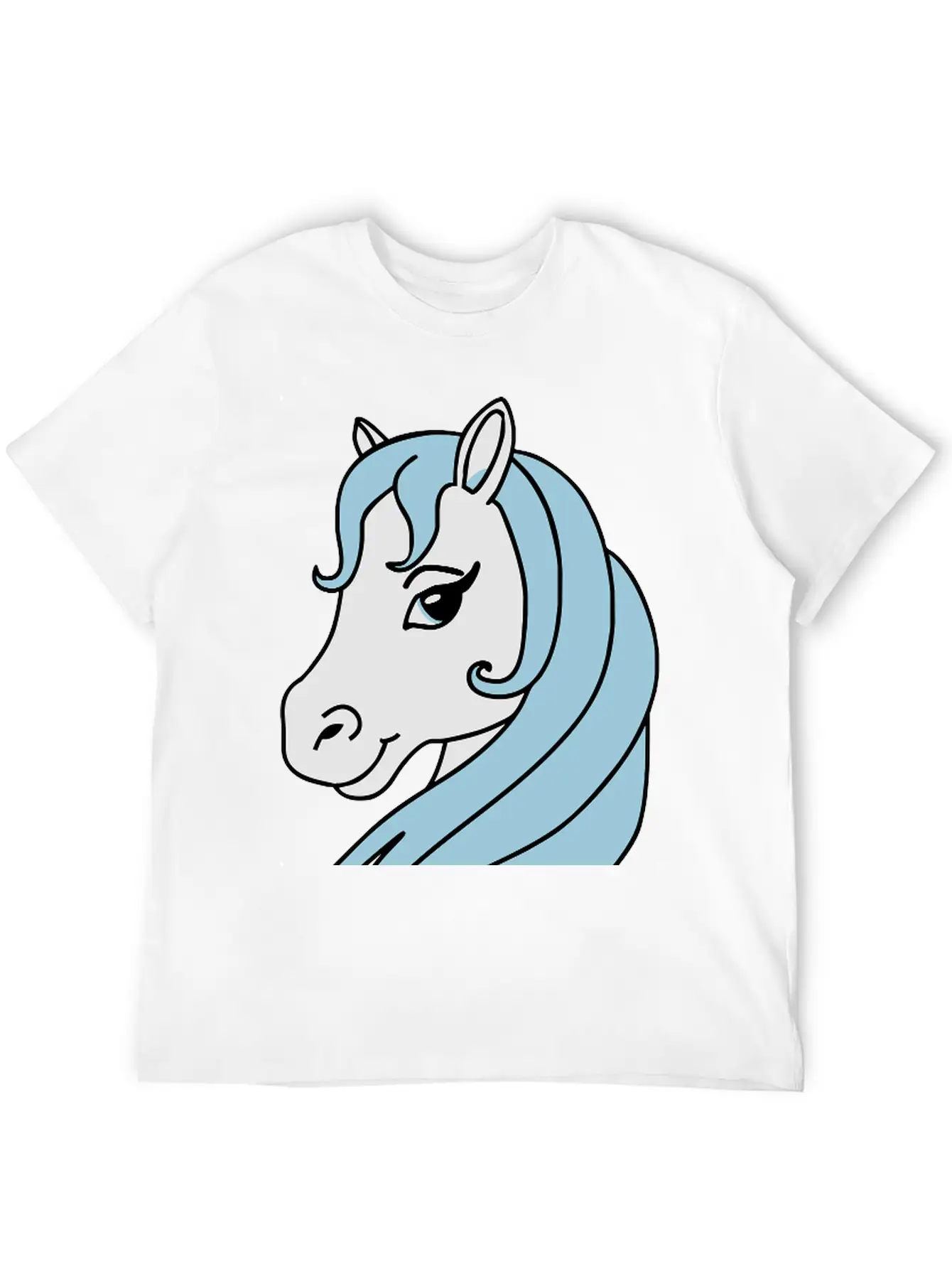 Beauty Horse Head Essential Cotton Tee For Daily Outfits ¨C Unisex Style