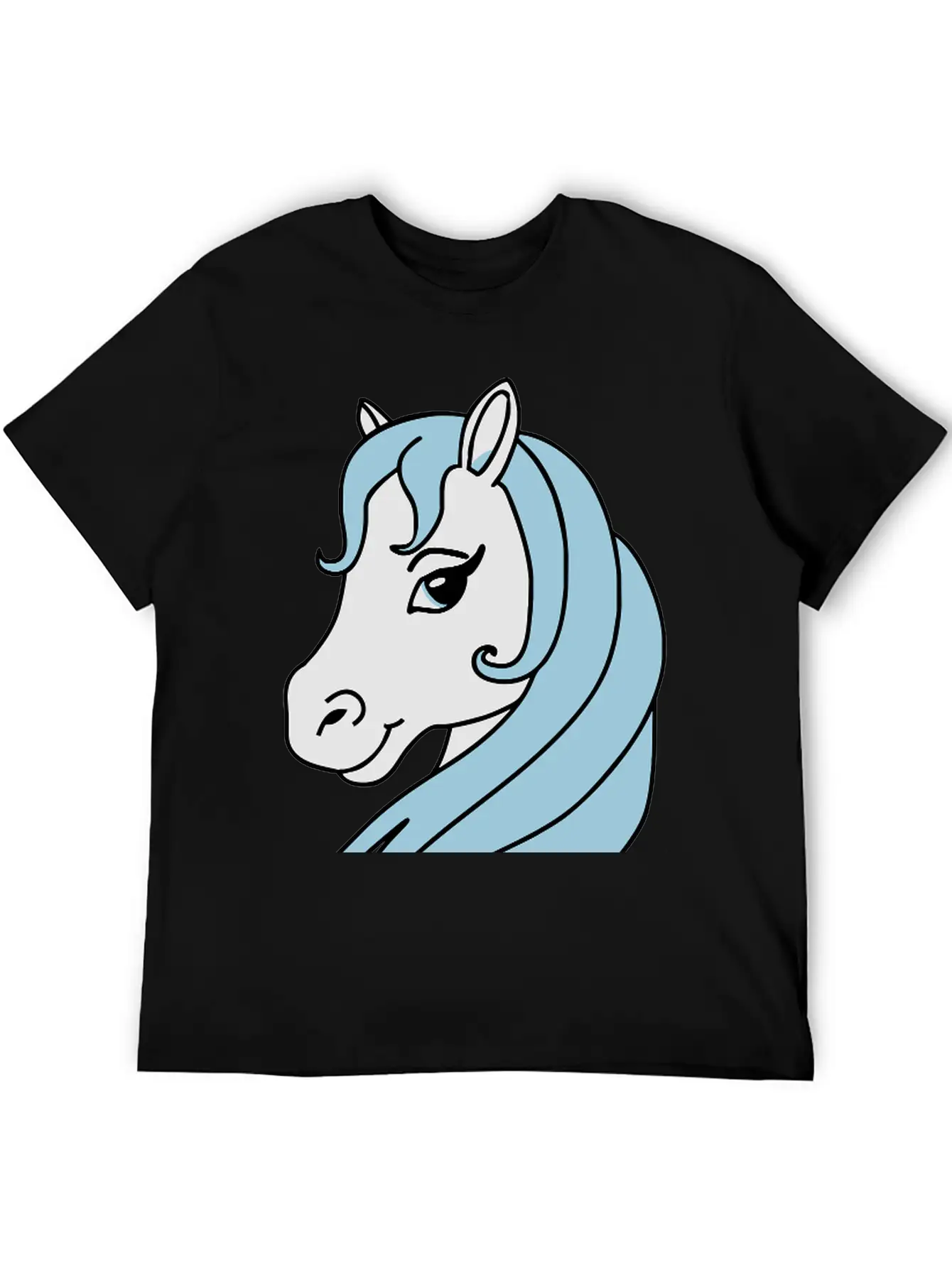 Beauty Horse Head Essential Cotton Tee For Daily Outfits ¨C Unisex Style