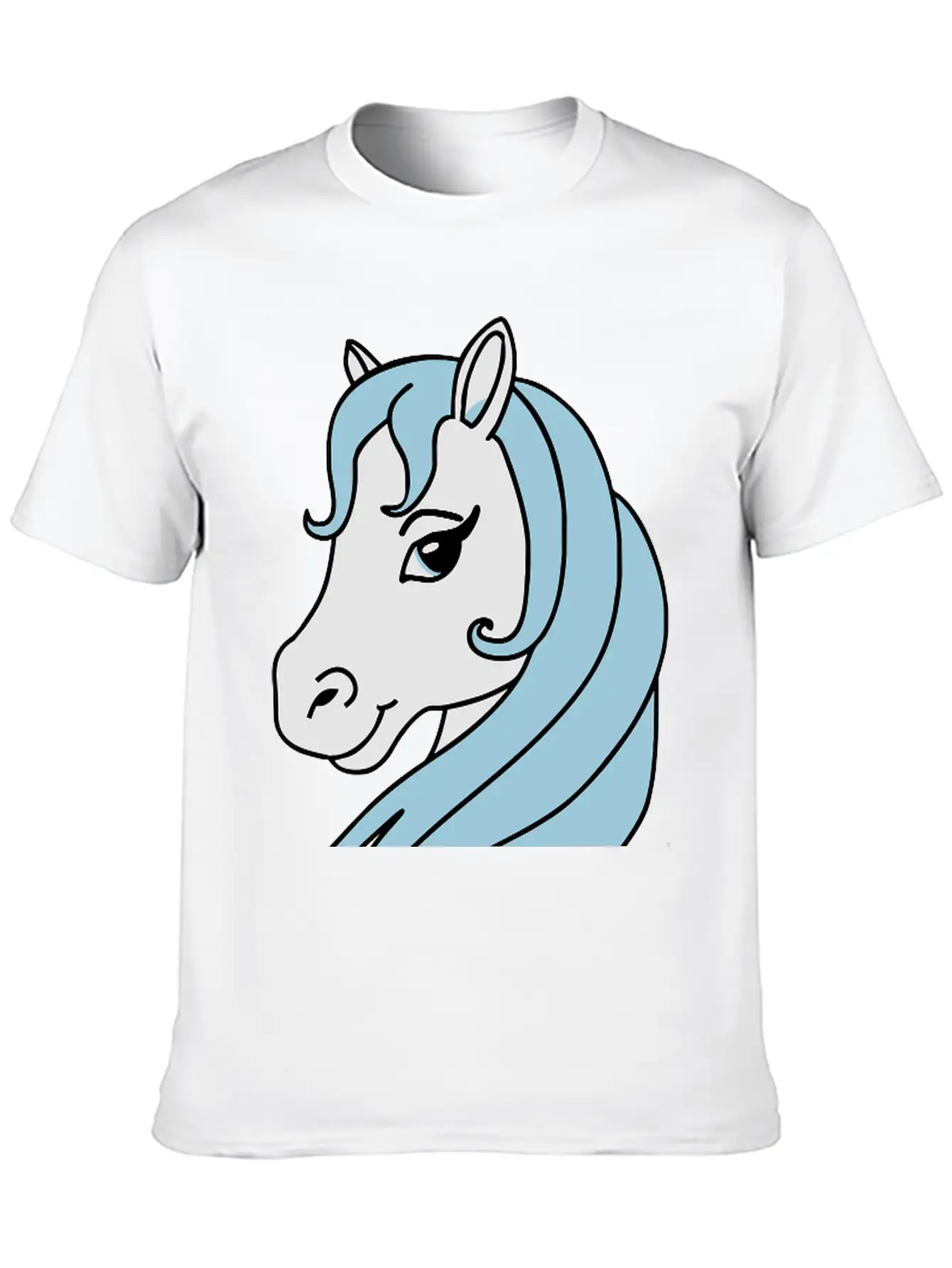 Beauty Horse Head Essential Cotton Tee For Daily Outfits ¨C Unisex Style
