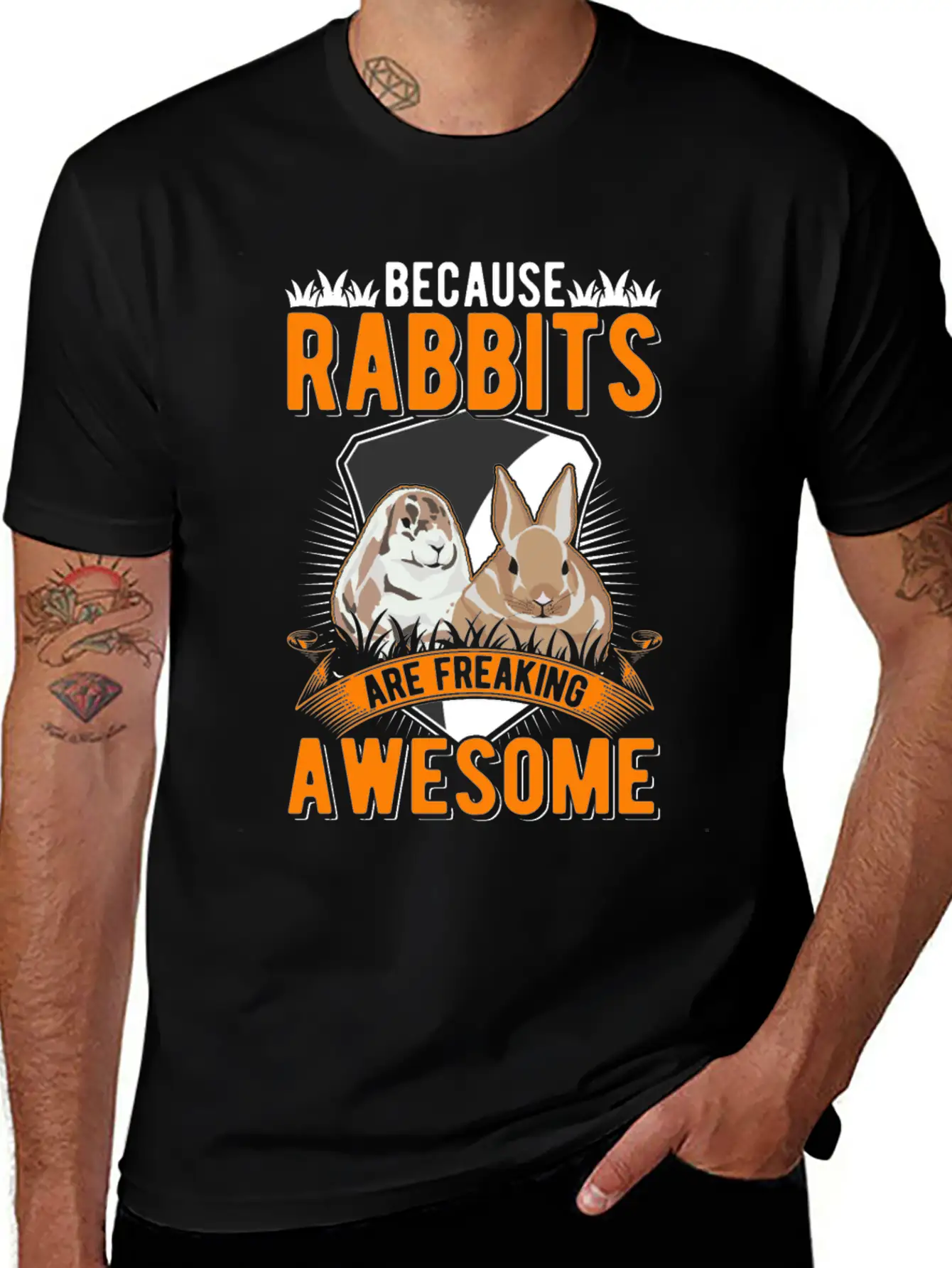 Because Rabbits Are Freaking Awesome Soft Cotton Short Sleeve Tee ¨C Unisex Wardrobe Staple
