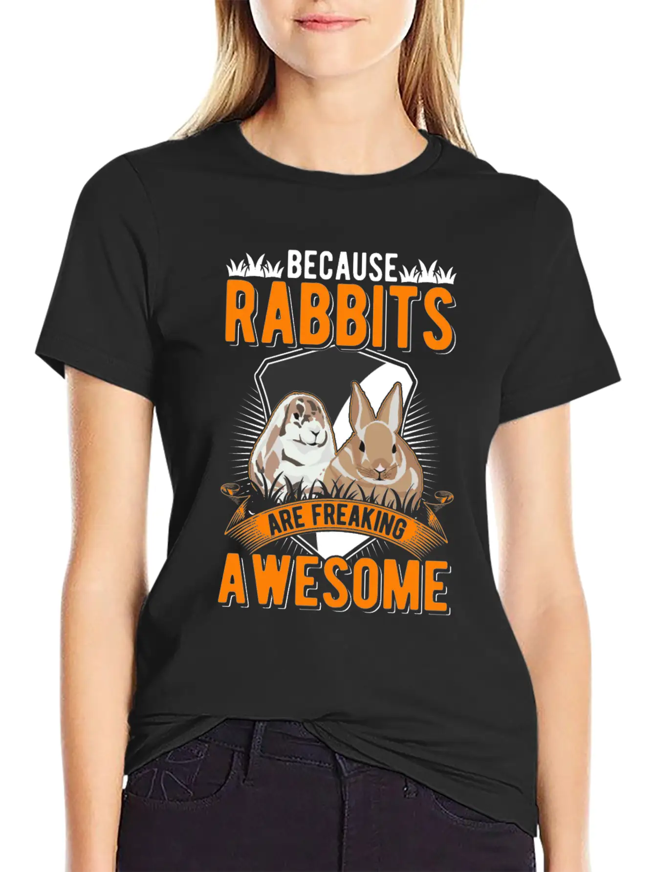Because Rabbits Are Freaking Awesome Soft Cotton Short Sleeve Tee ¨C Unisex Wardrobe Staple