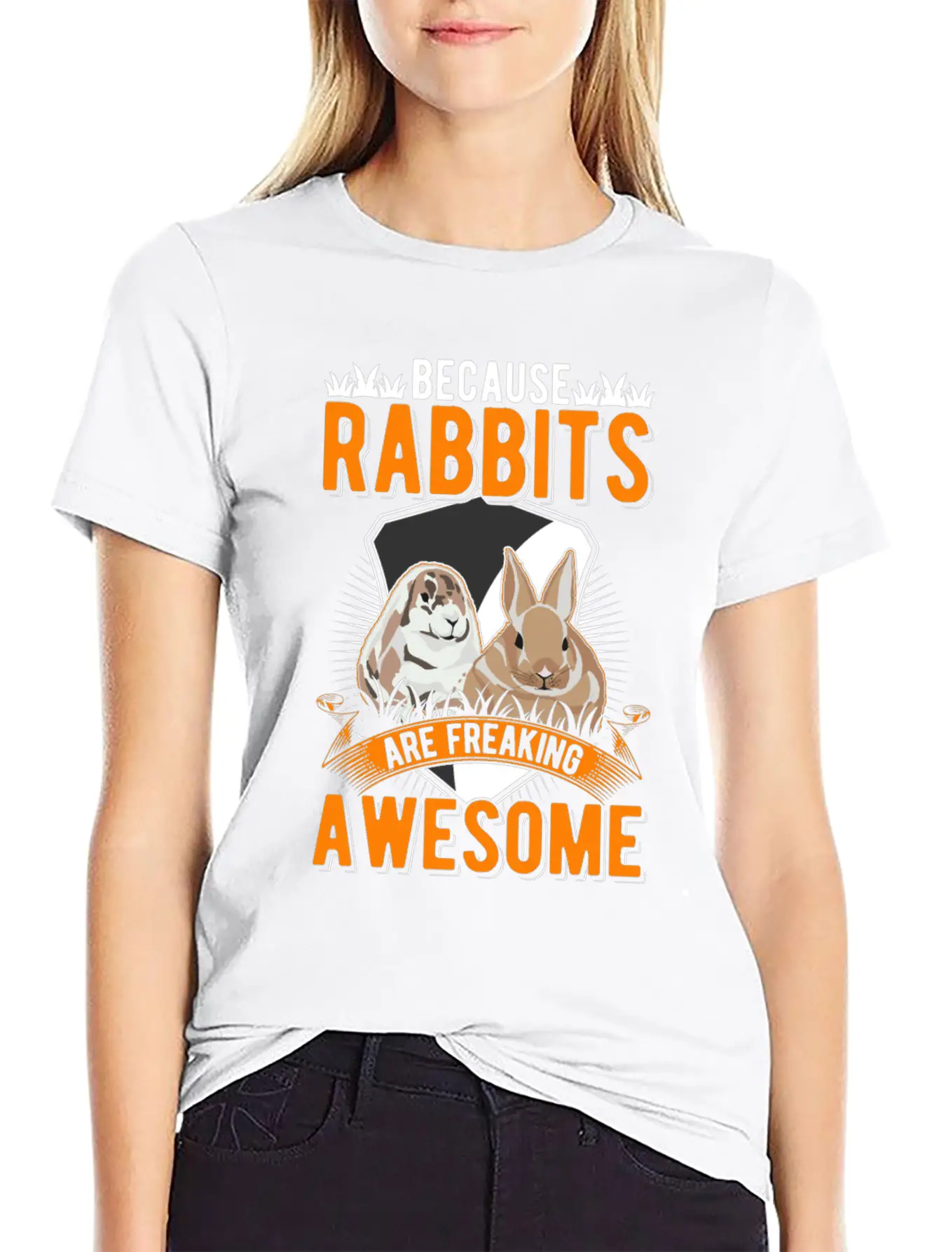Because Rabbits Are Freaking Awesome Soft Cotton Short Sleeve Tee ¨C Unisex Wardrobe Staple