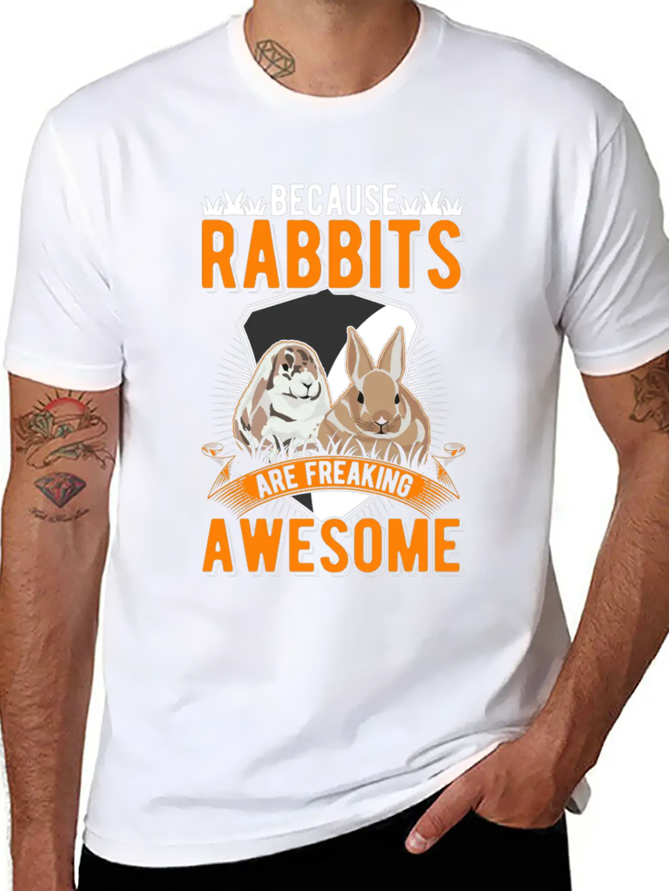 Because Rabbits Are Freaking Awesome Soft Cotton Short Sleeve Tee ¨C Unisex Wardrobe Staple