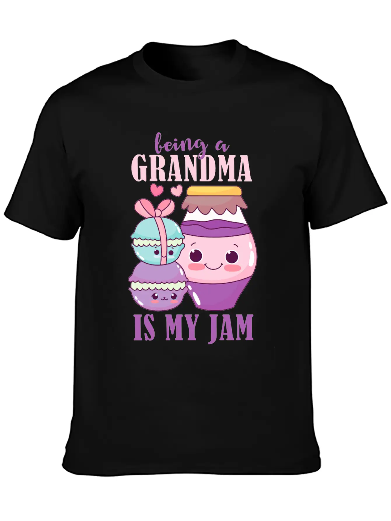 Being A Grandma Is My Jam Design For Grandmother Essential Cotton Tee For Daily Outfits ¨C Unisex Style