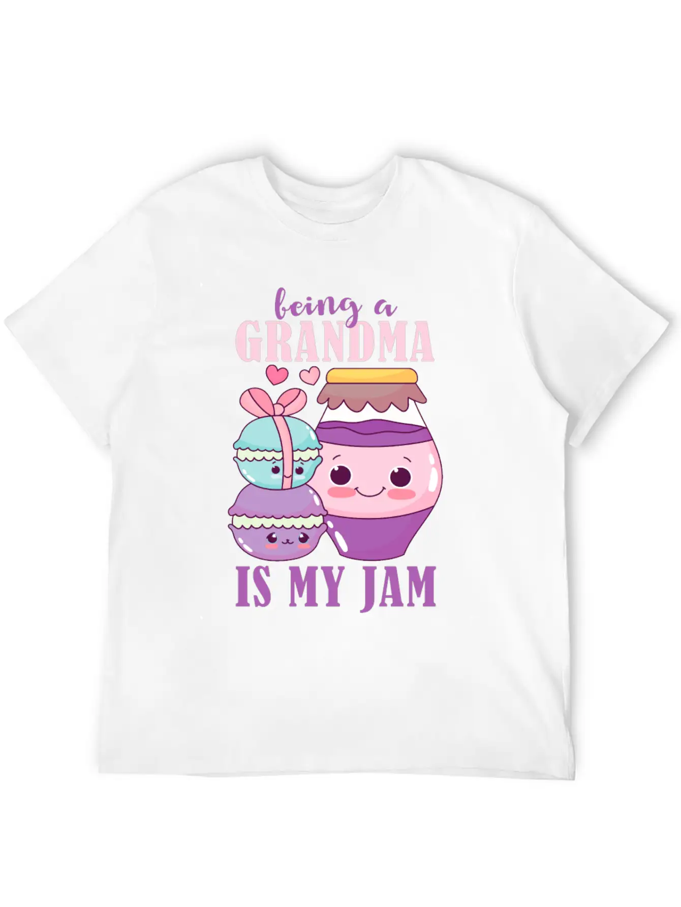 Being A Grandma Is My Jam Design For Grandmother Essential Cotton Tee For Daily Outfits ¨C Unisex Style