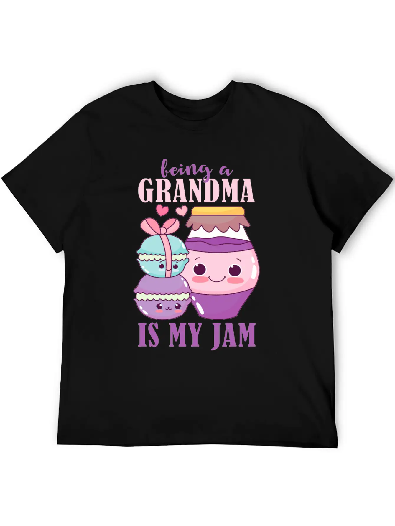 Being A Grandma Is My Jam Design For Grandmother Essential Cotton Tee For Daily Outfits ¨C Unisex Style
