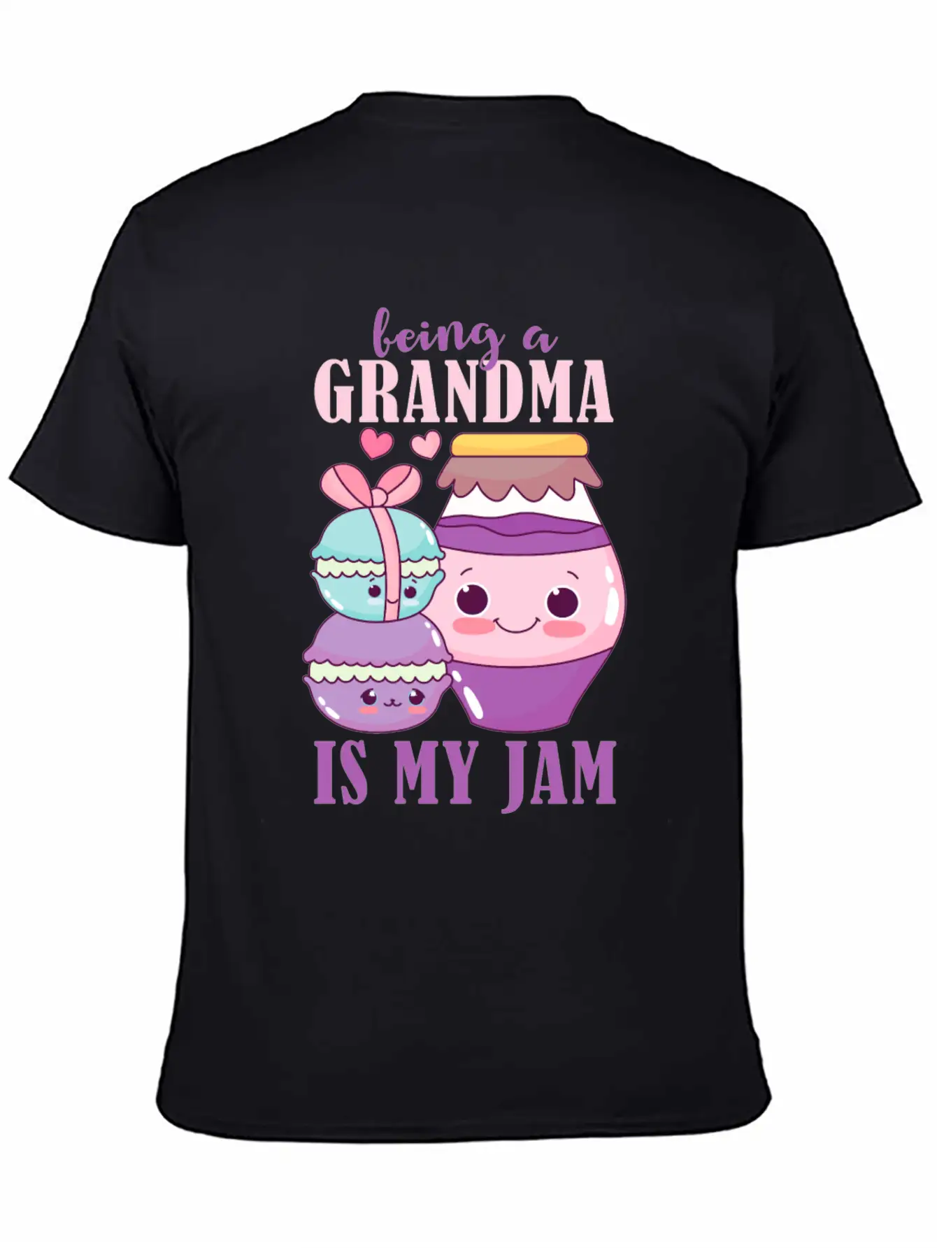 Being A Grandma Is My Jam Design For Grandmother Essential Cotton Tee For Daily Outfits ¨C Unisex Style