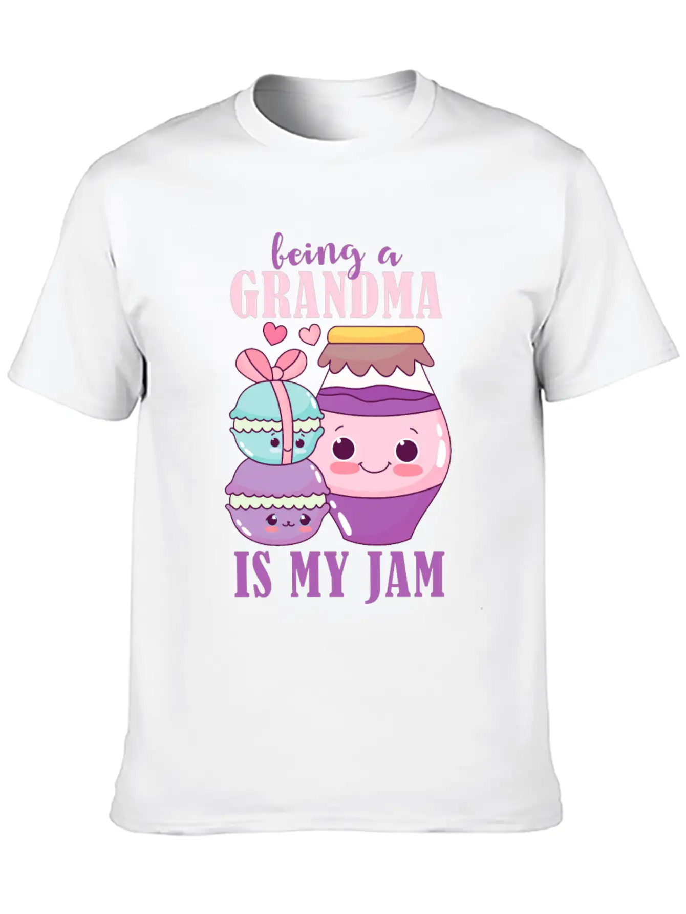 Being A Grandma Is My Jam Design For Grandmother Essential Cotton Tee For Daily Outfits ¨C Unisex Style