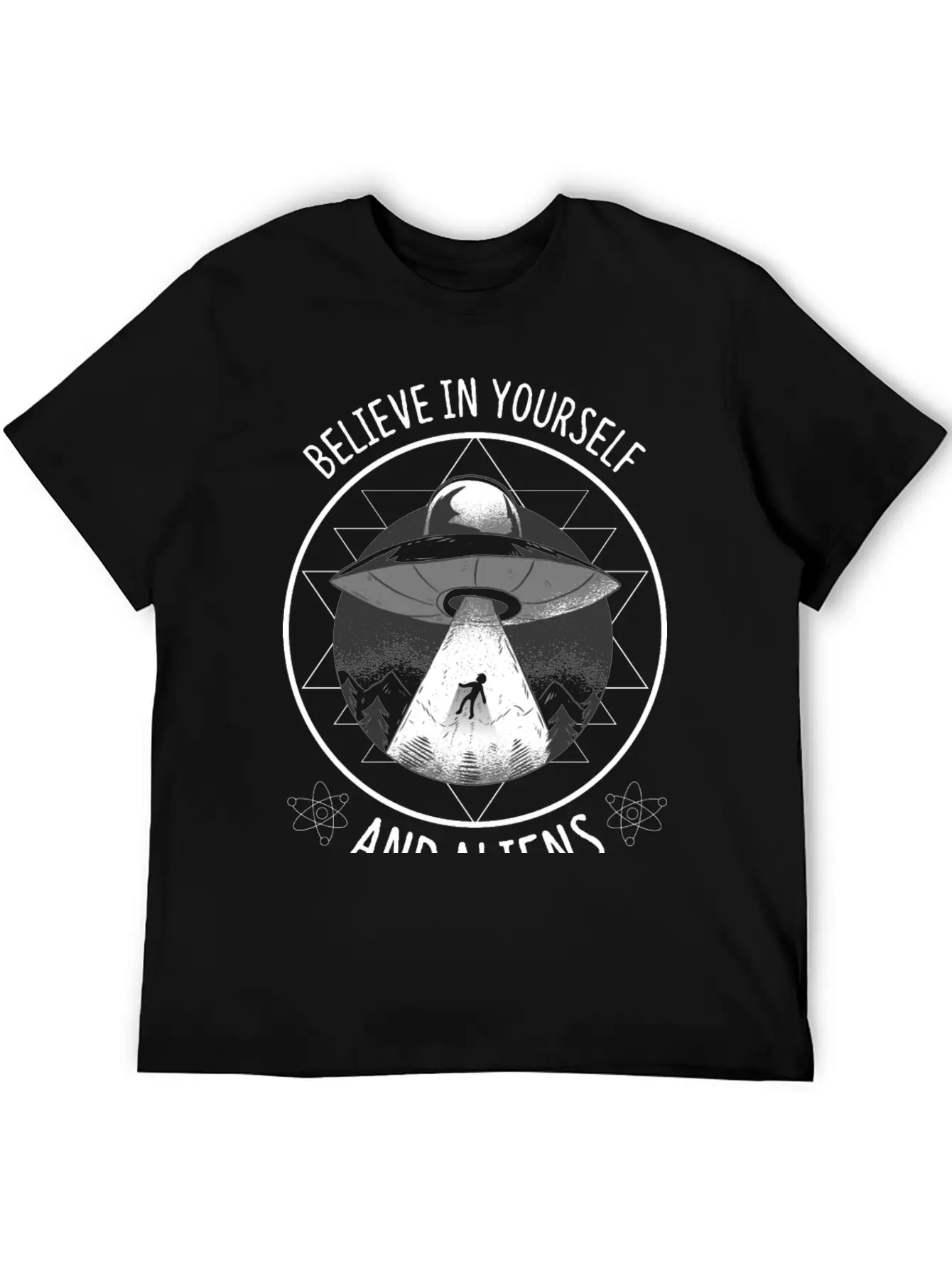 Believe In Yourself And Aliens Ufo Aesthetic Soft Cotton Short Sleeve Tee ¨C Unisex Wardrobe Staple