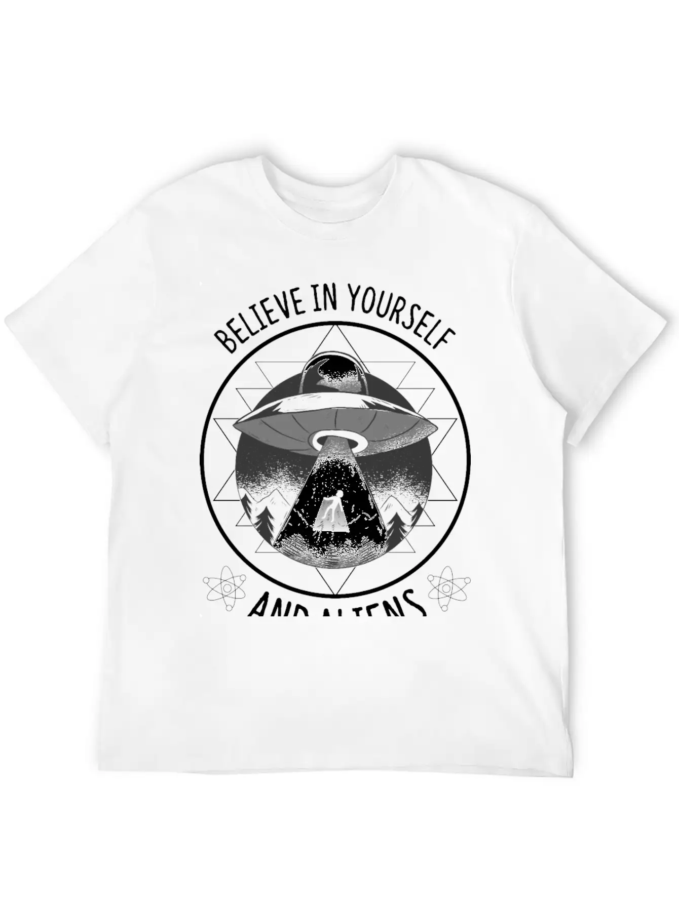 Believe In Yourself And Aliens Ufo Aesthetic Soft Cotton Short Sleeve Tee ¨C Unisex Wardrobe Staple
