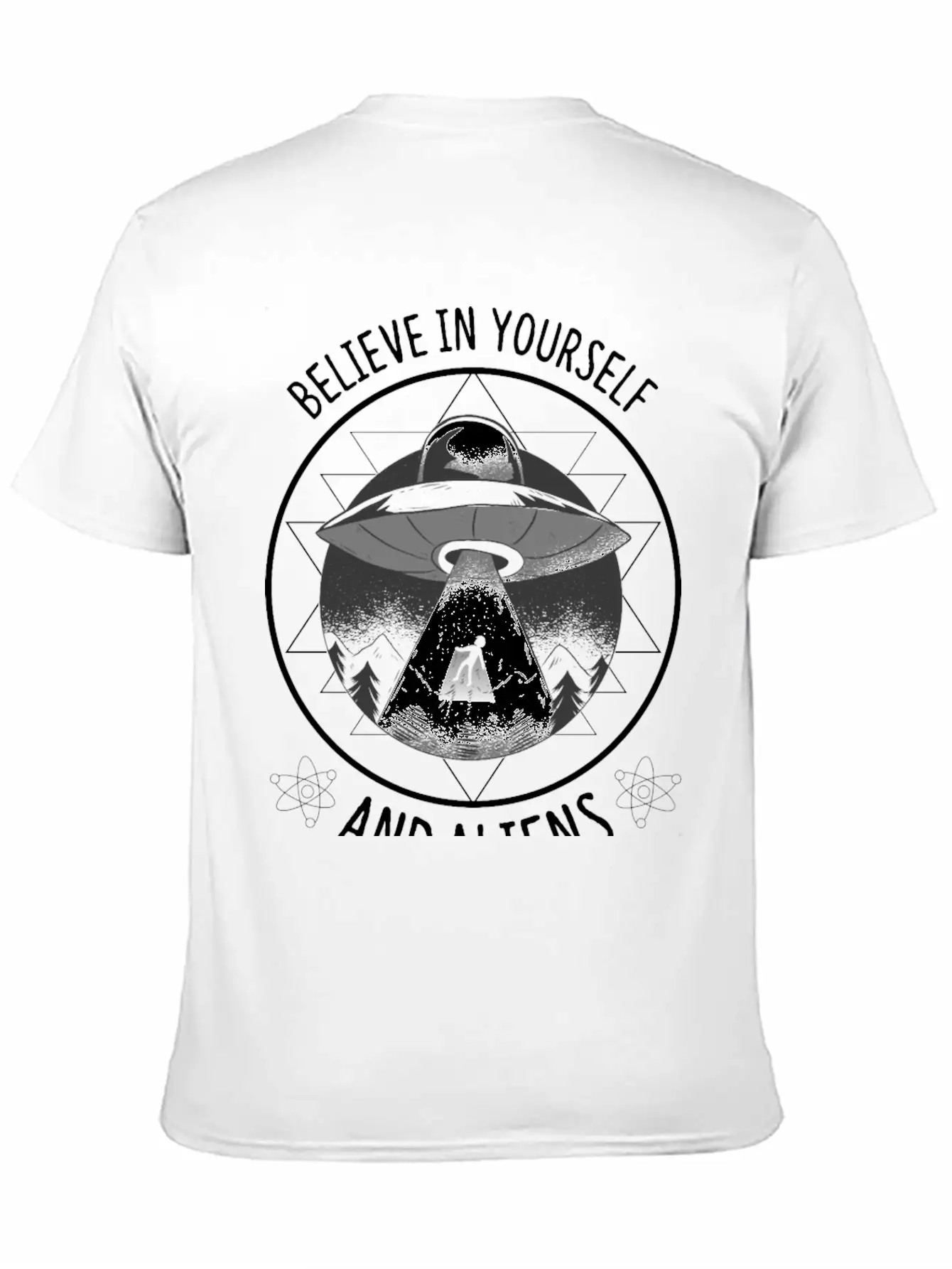 Believe In Yourself And Aliens Ufo Aesthetic Soft Cotton Short Sleeve Tee ¨C Unisex Wardrobe Staple