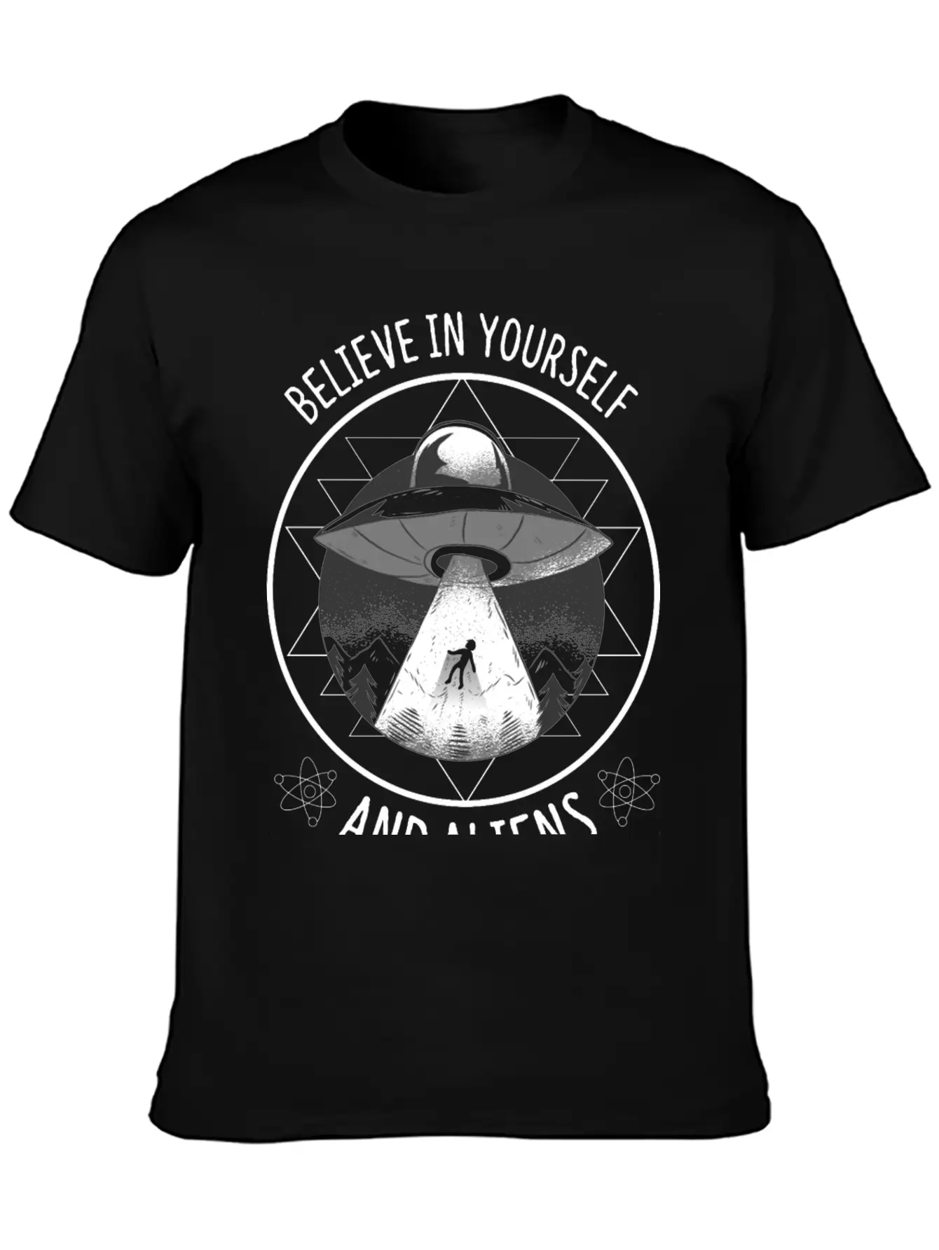 Believe In Yourself And Aliens Ufo Aesthetic Soft Cotton Short Sleeve Tee ¨C Unisex Wardrobe Staple