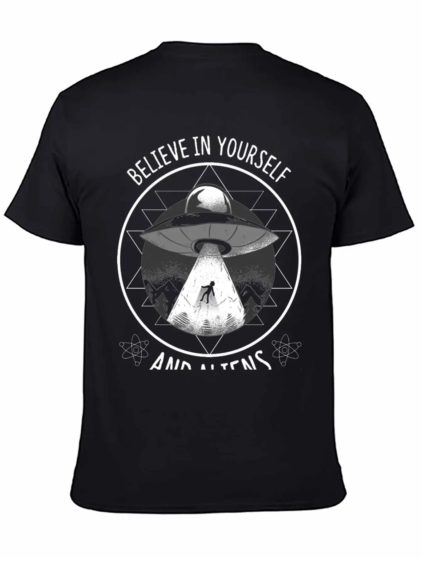 Believe In Yourself And Aliens Ufo Aesthetic Soft Cotton Short Sleeve Tee ¨C Unisex Wardrobe Staple
