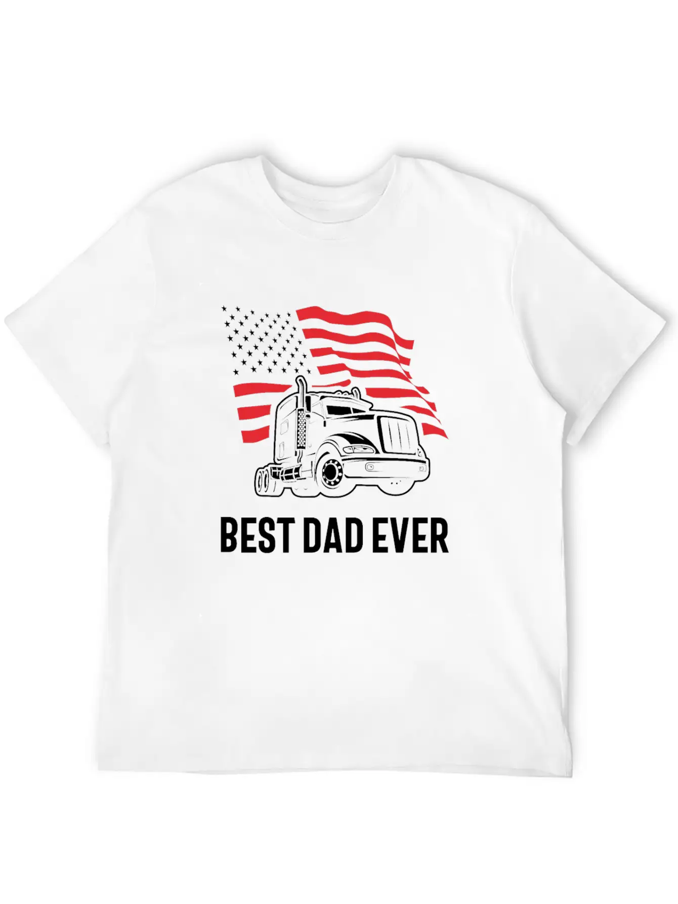 Best Dad Ever - Truck Edition Basic Graphic T-Shirt ¨C Daily Comfort In Soft Cotton