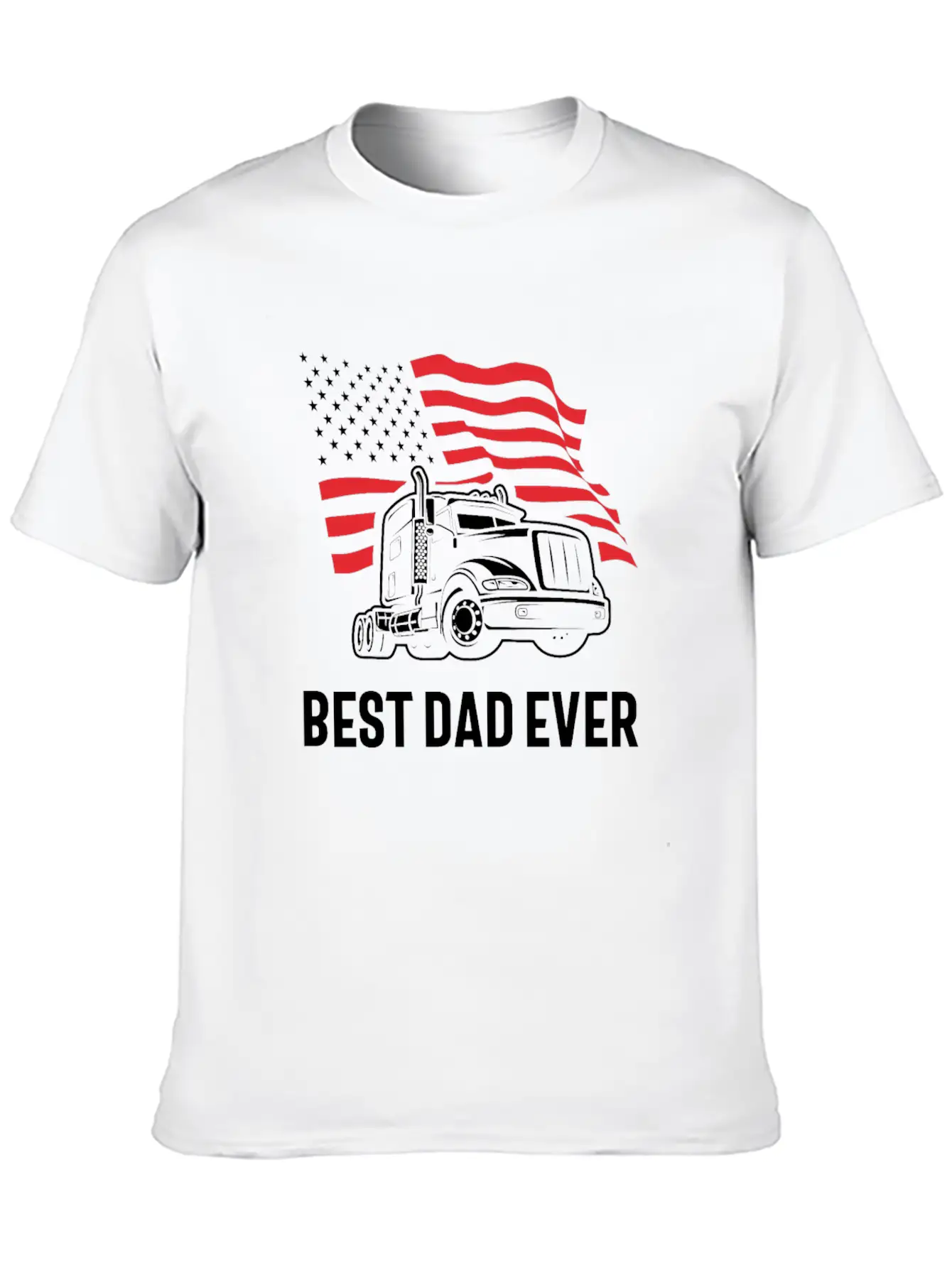 Best Dad Ever - Truck Edition Basic Graphic T-Shirt ¨C Daily Comfort In Soft Cotton